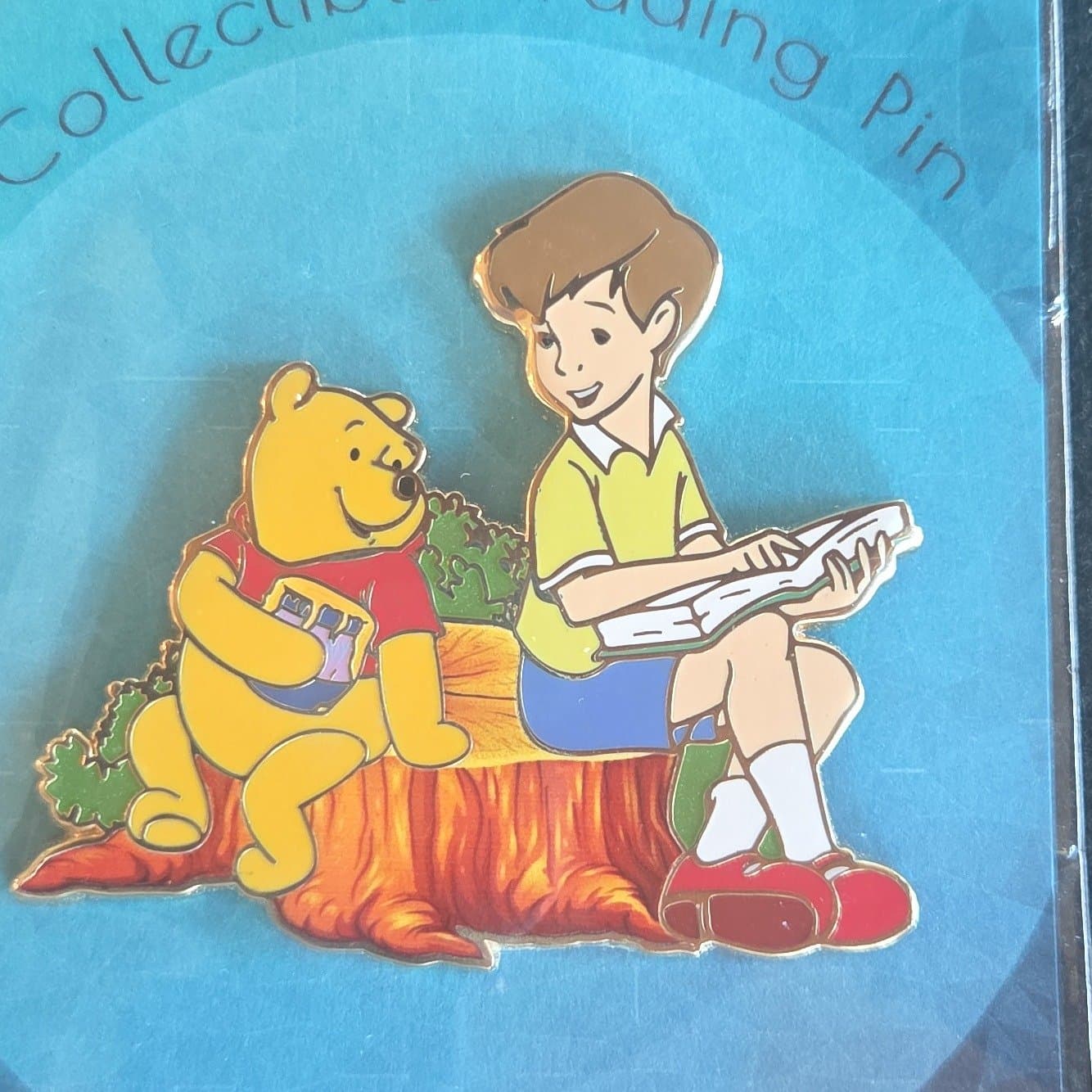 Pooh and Christopher Robin Sitting on a Stump front