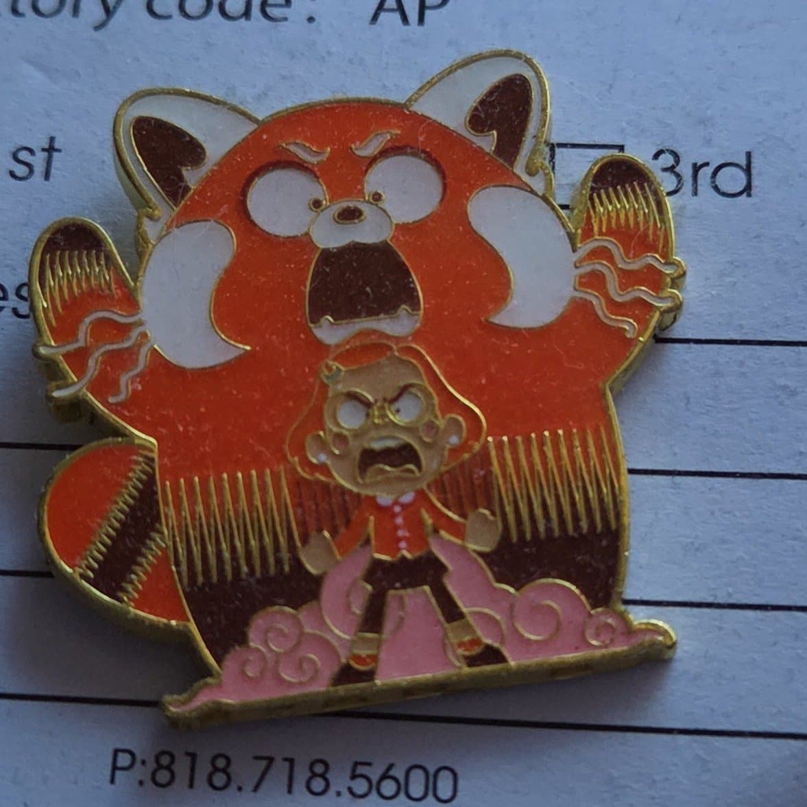Loungefly Disney Pixar Turning Red Angry Mei Pin - BoxLunch Exclusive front
