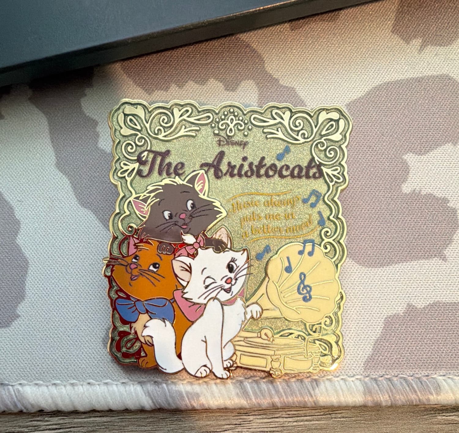 The Aristocats Kittens Frame Enamel Pin front