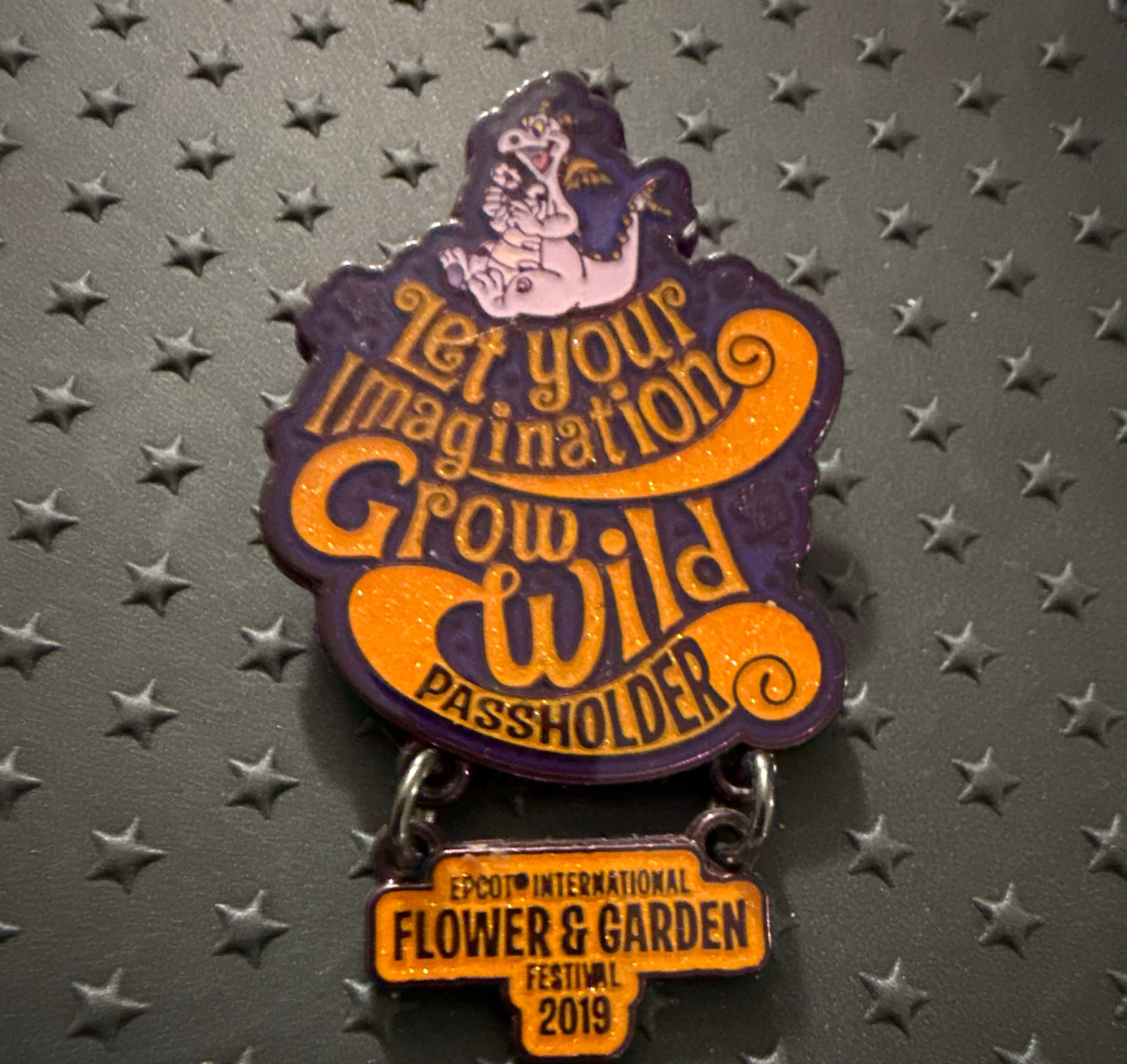 Figment Let Your Imagination Grow Wild Passholder - Epcot International Flower & Garden Festival 2019 front