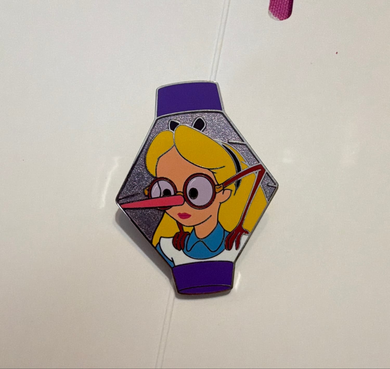 Alice in Wonderland with Pinocchio Nose and Glasses in Inkwell front