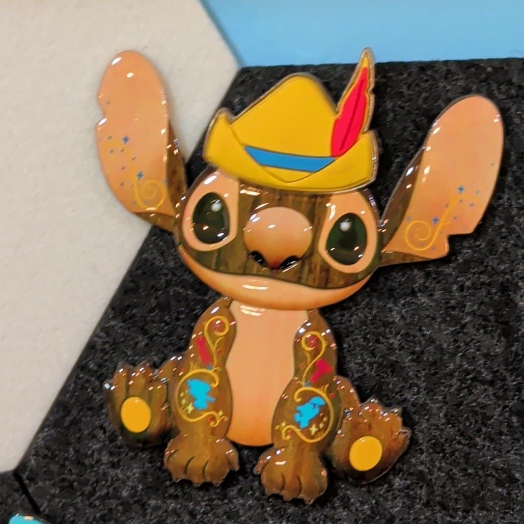 Stitch Crashes Disney Pinocchio Pin front