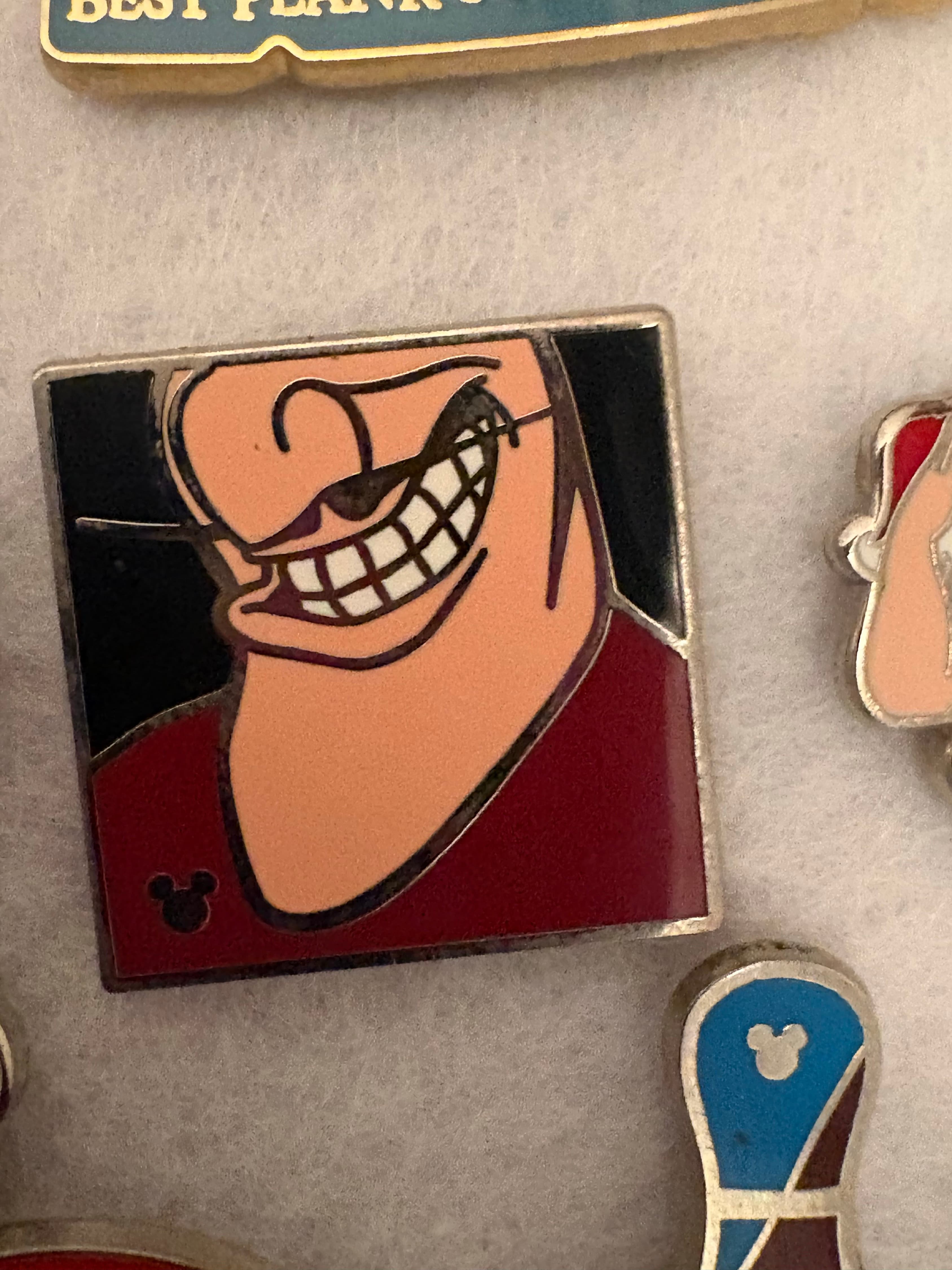 Smiling Villains Captain Hook Hidden Mickey Pin front
