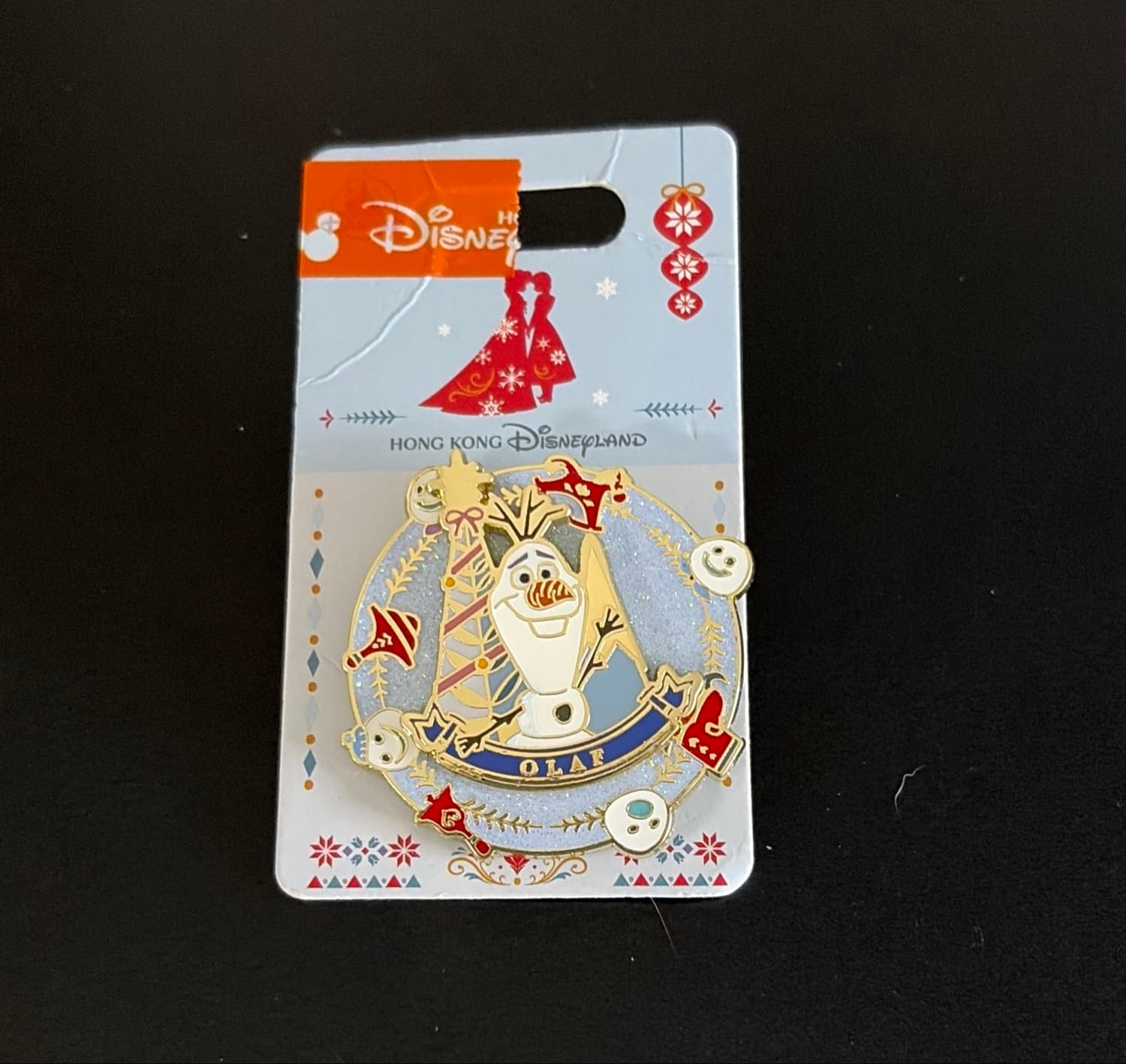 Olaf Christmas Tree Hong Kong Disneyland Limited Edition Pin front