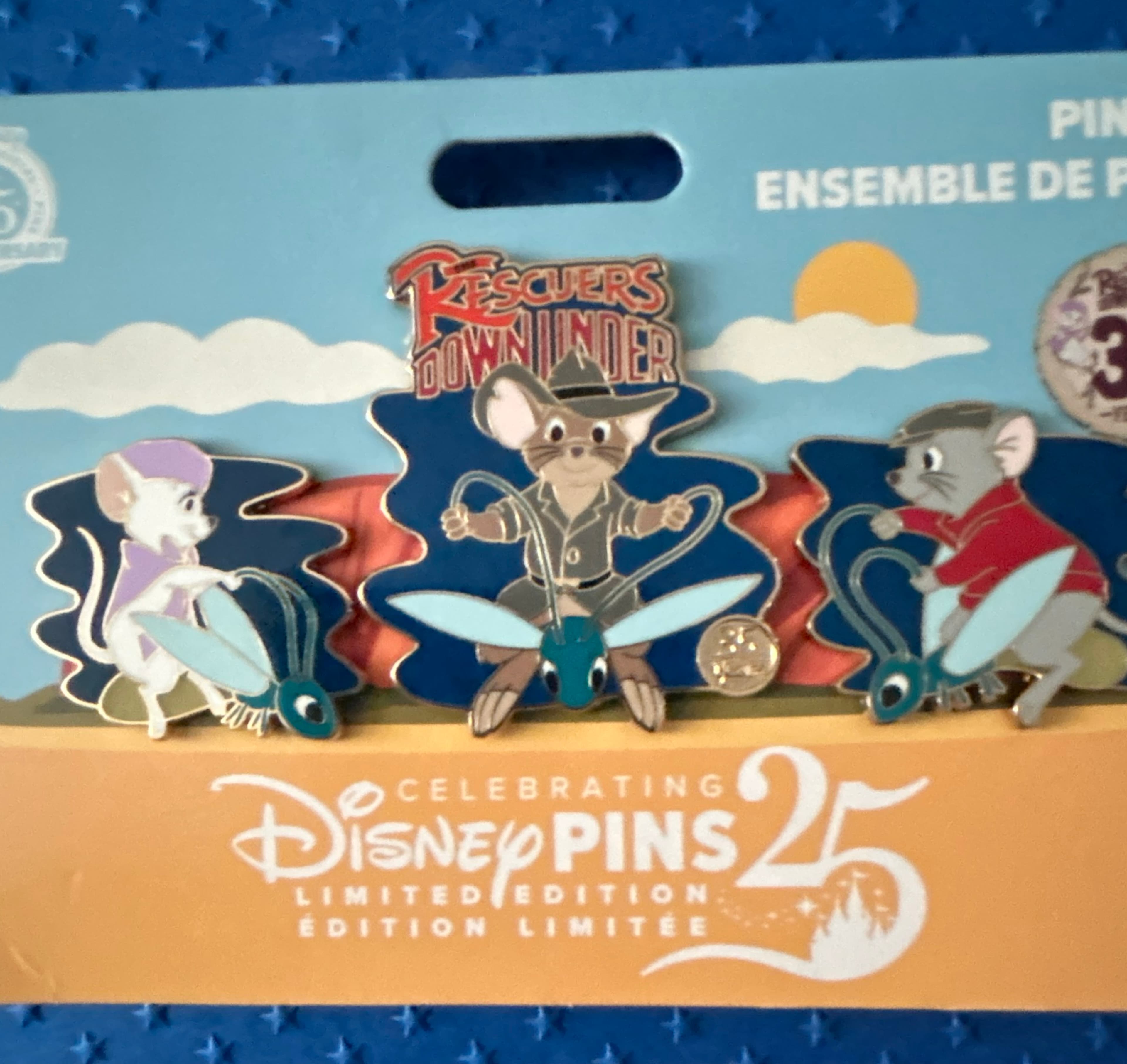 The Rescuers Down Under 35th Anniversary Limited Edition Pin Set front