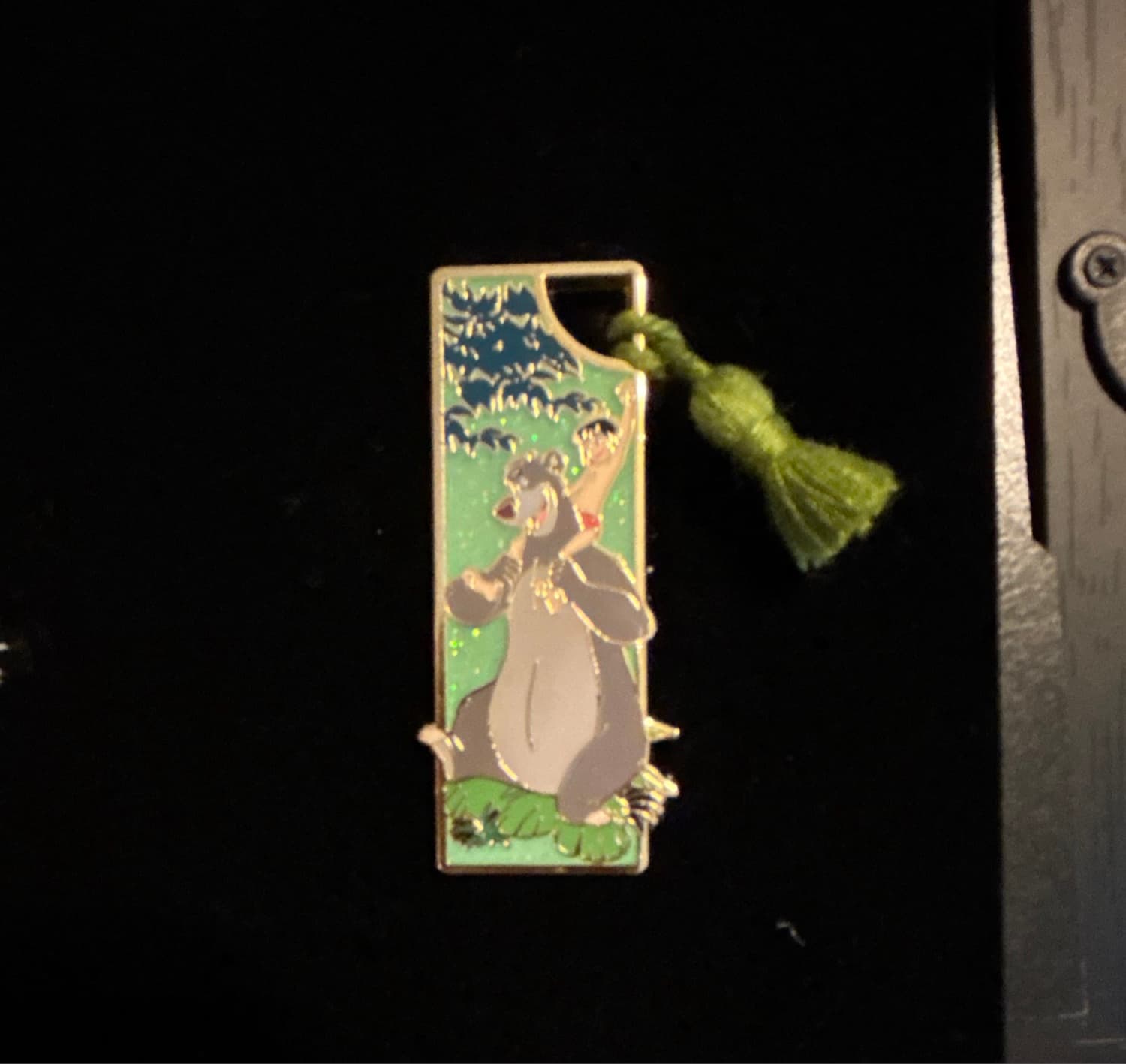 The Jungle Book (Glitter Chaser) - Baloo and Mowgli Bookmark Tassel Pin front