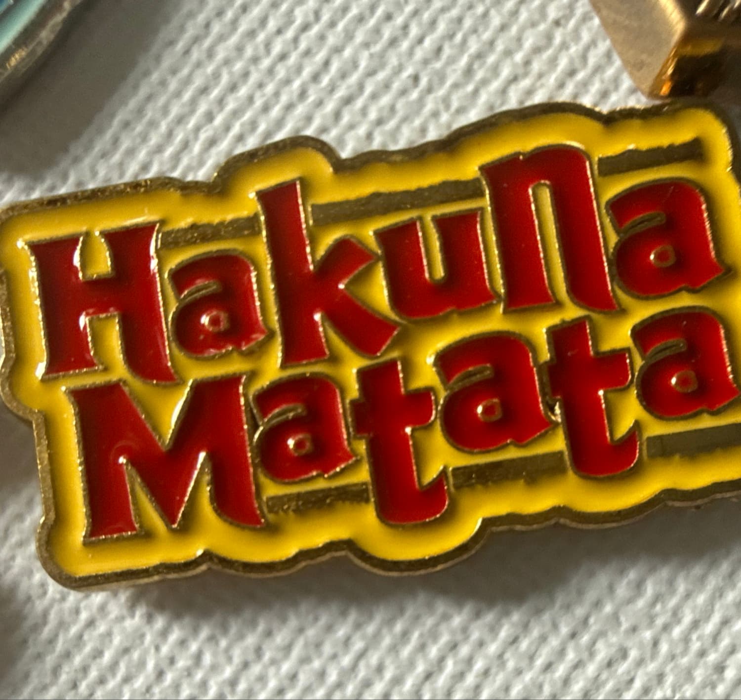 The Lion King Hakuna Matata Text Pin front