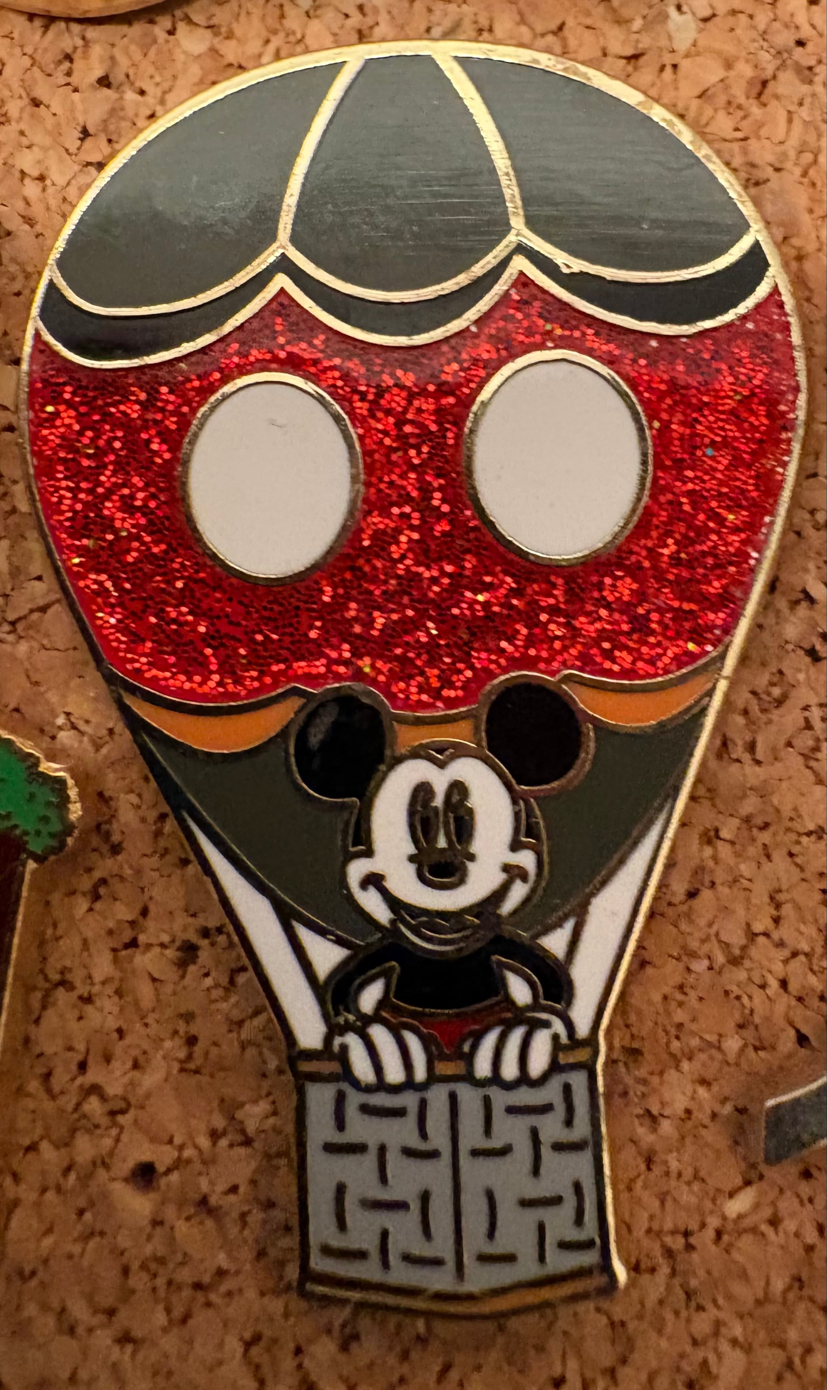 Mickey Mouse Red Glitter Hot Air Balloon front