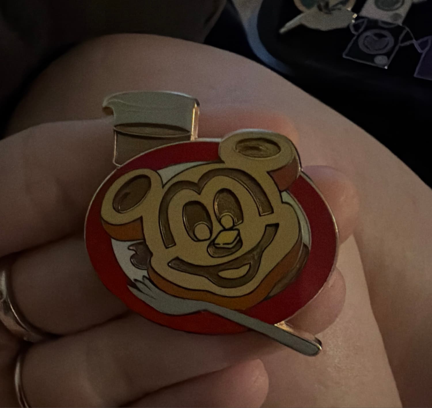 Mickey Mouse Waffle with Fork on Plate - GenEARation D "Eat" Ticket Breakfast front