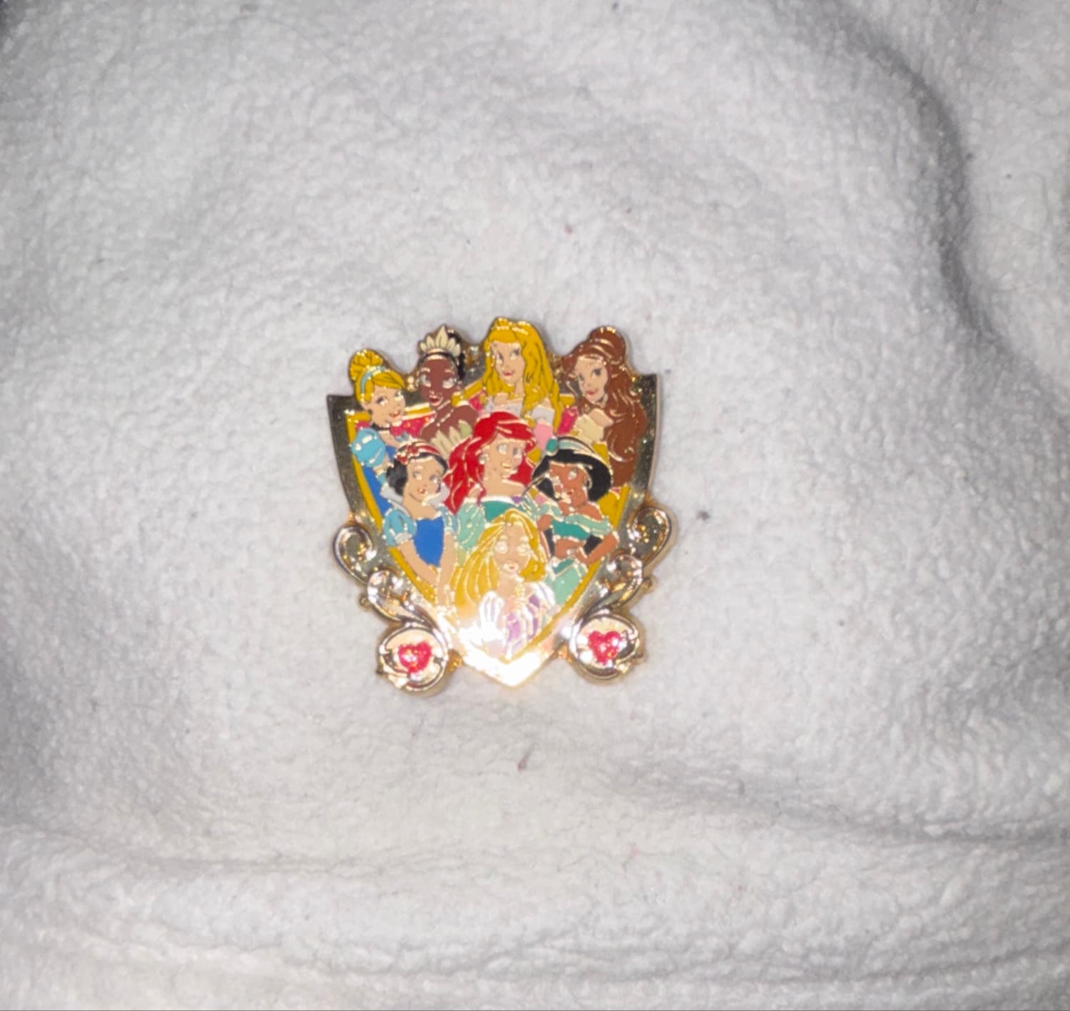 Disney Storybook Princesses Shield Pin front