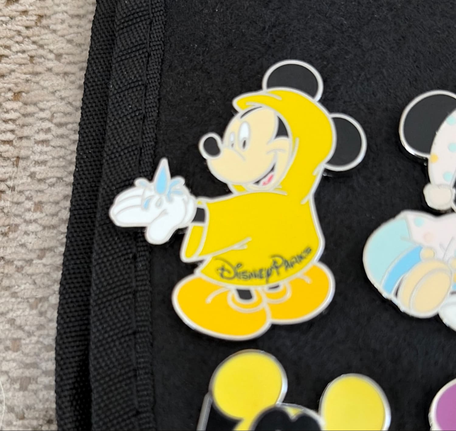 Mickey in a Yellow Rain Poncho front