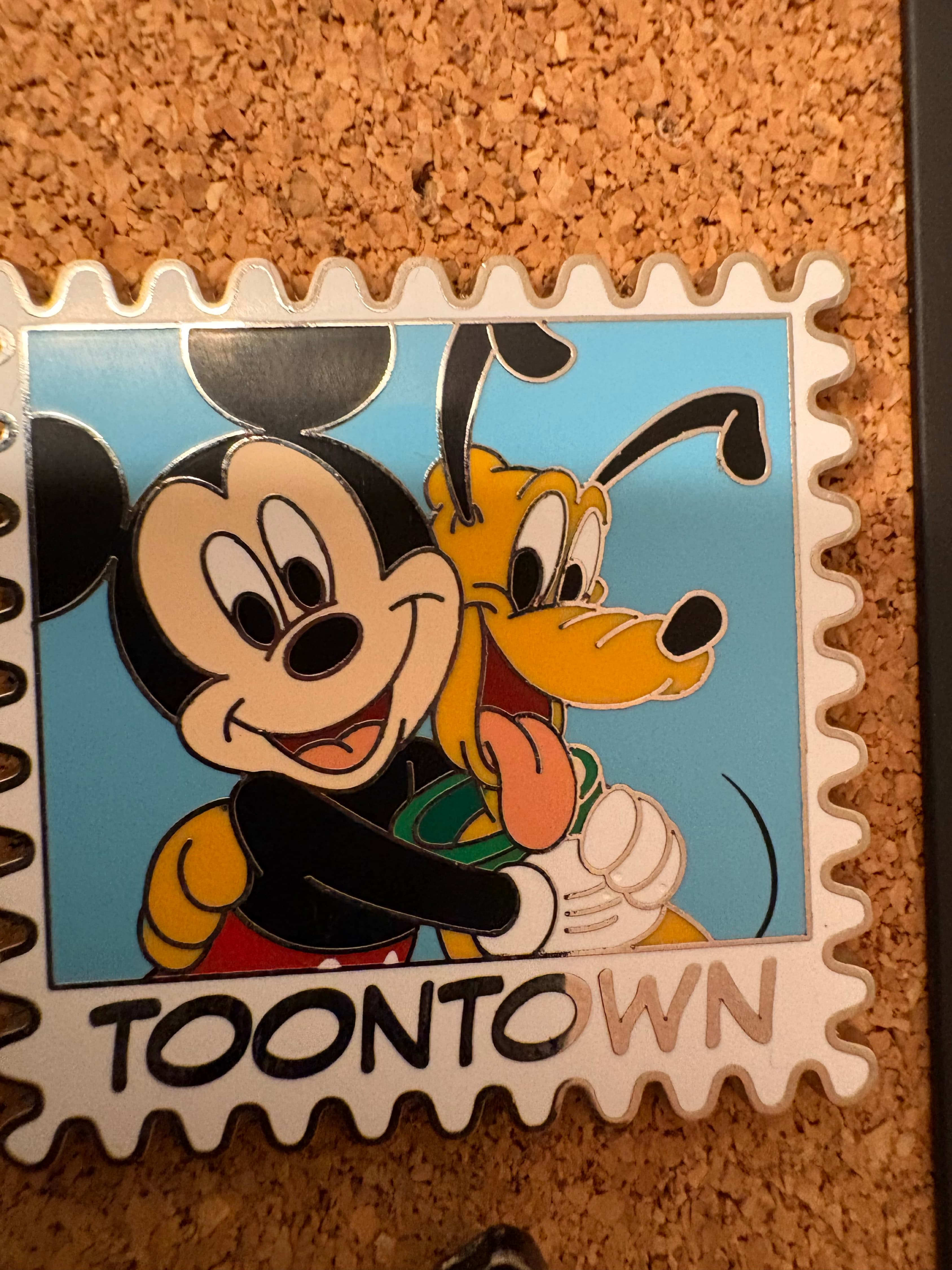 Mickey and Pluto - Toontown Postage Stamp front