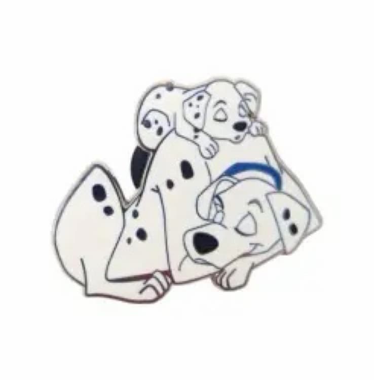 Sleeping Perdita and Puppy front