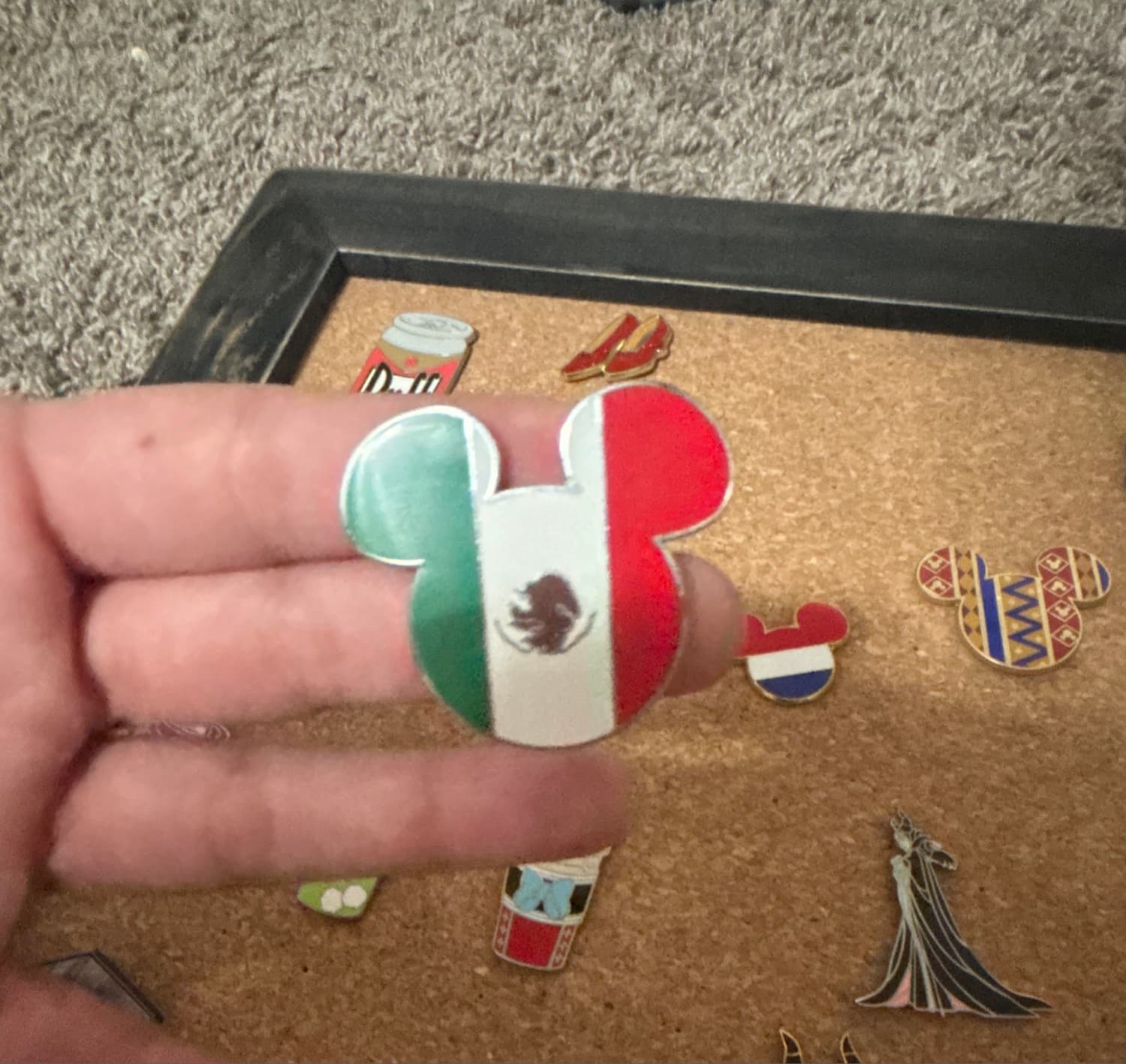 Mickey Head Mexico Flag - Epcot World Showcase Pin front