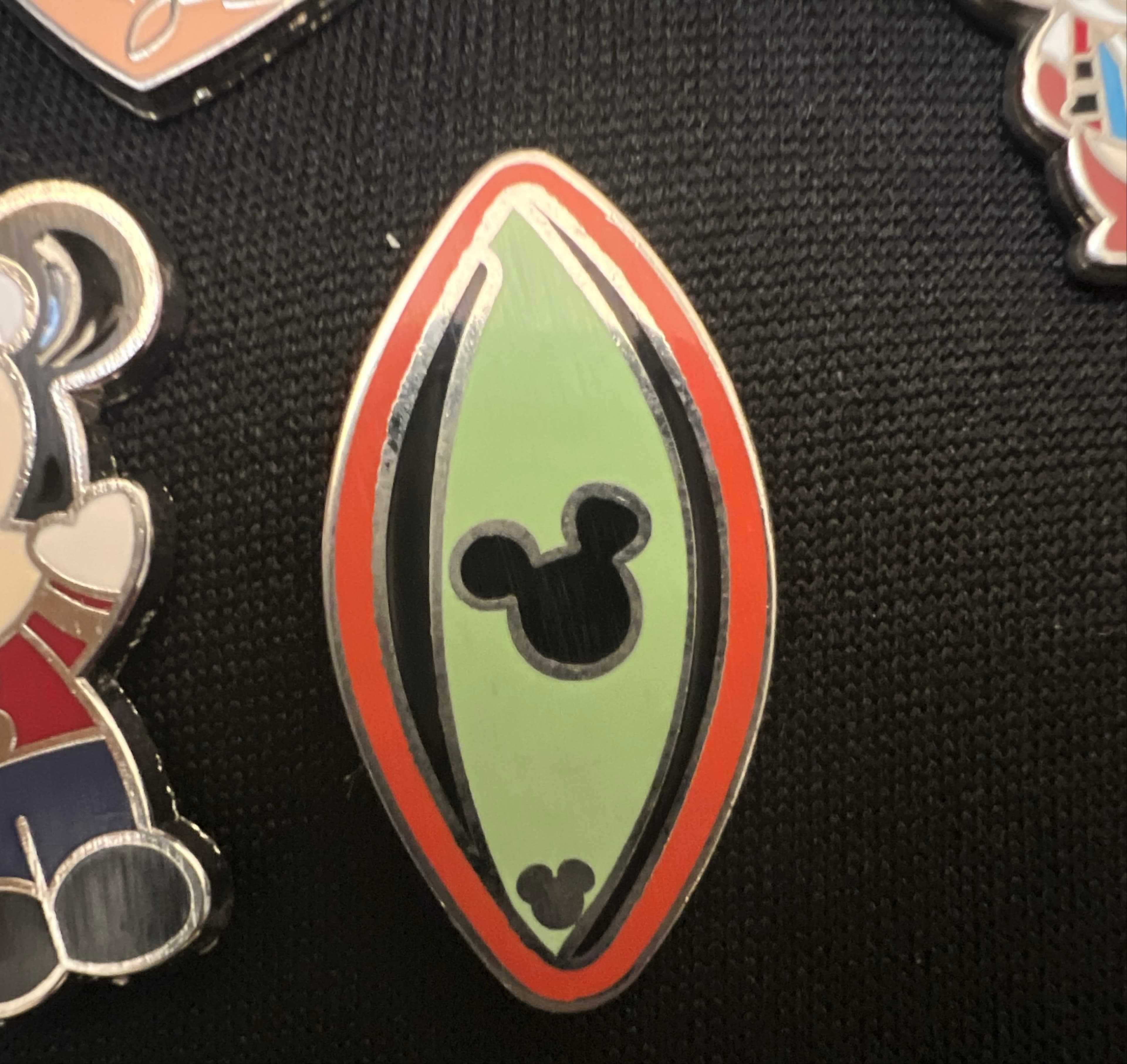 Orange Surfboard with Mickey Icon - Hidden Mickey Series 2011 front