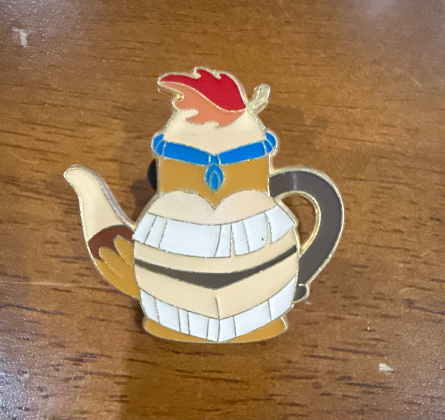Pocahontas Teapot Teacup Pin front