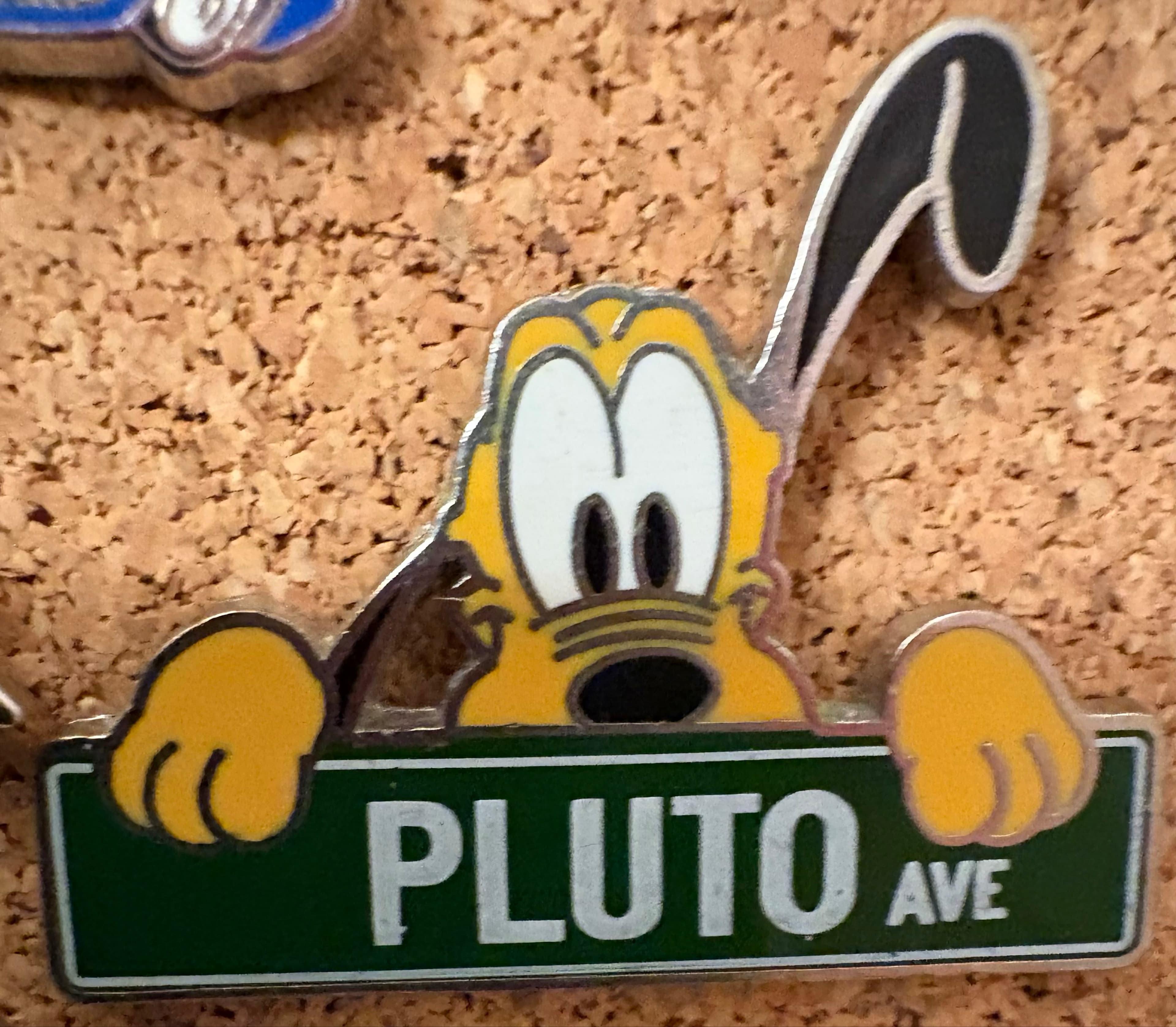 Pluto Ave Street Sign Pin front