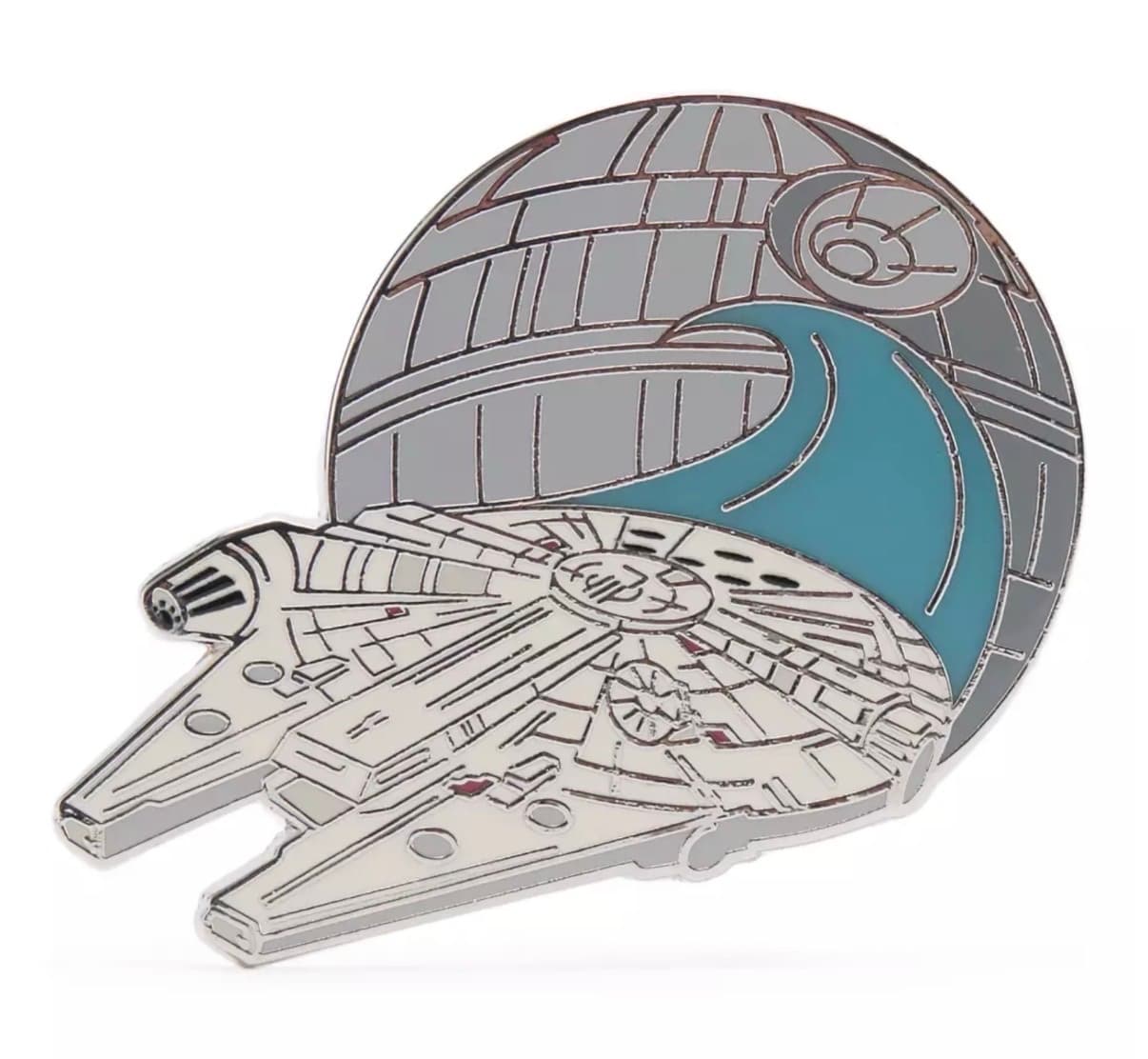 Star Wars Millennium Falcon and Death Star front