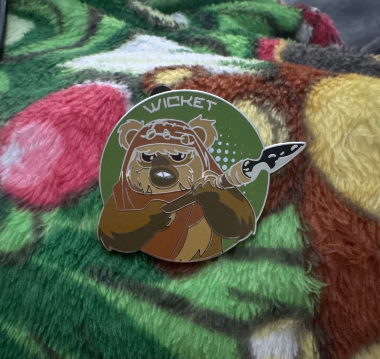 Wicket Ewok with Spear Mystery Pin front