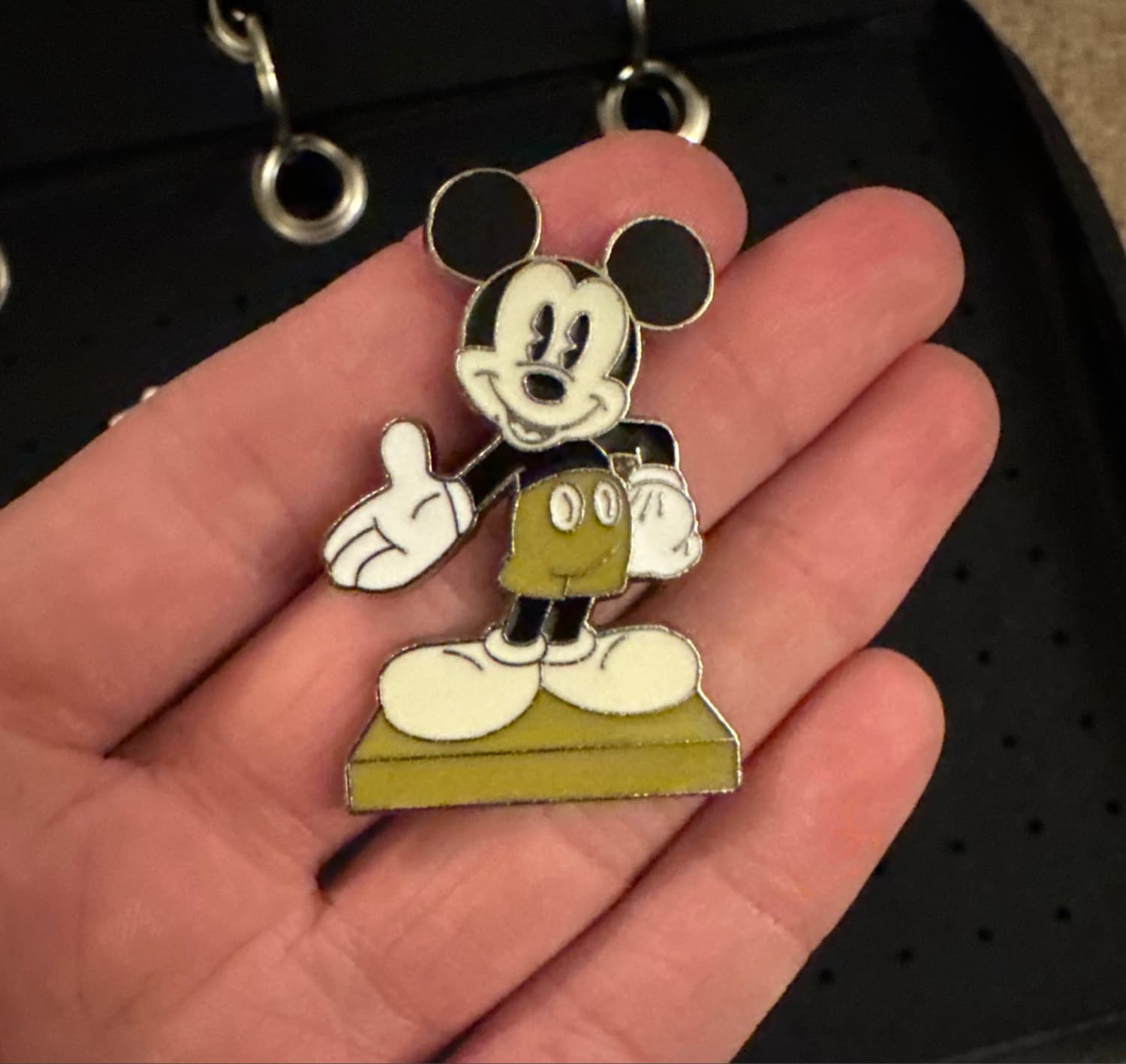Mickey Mouse Standing with Olive Green Shorts and Base front