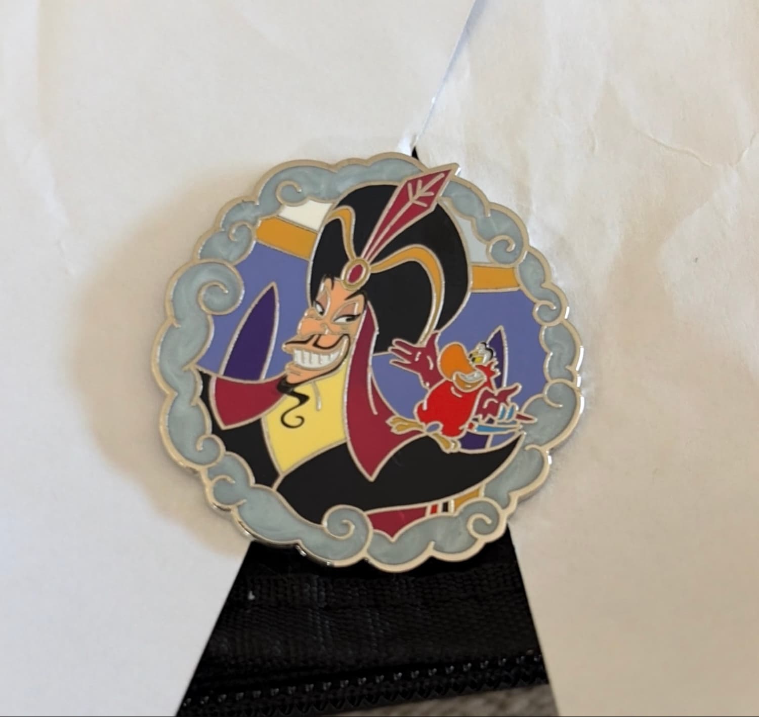 Jafar with Iago Collectible Trading Pin front
