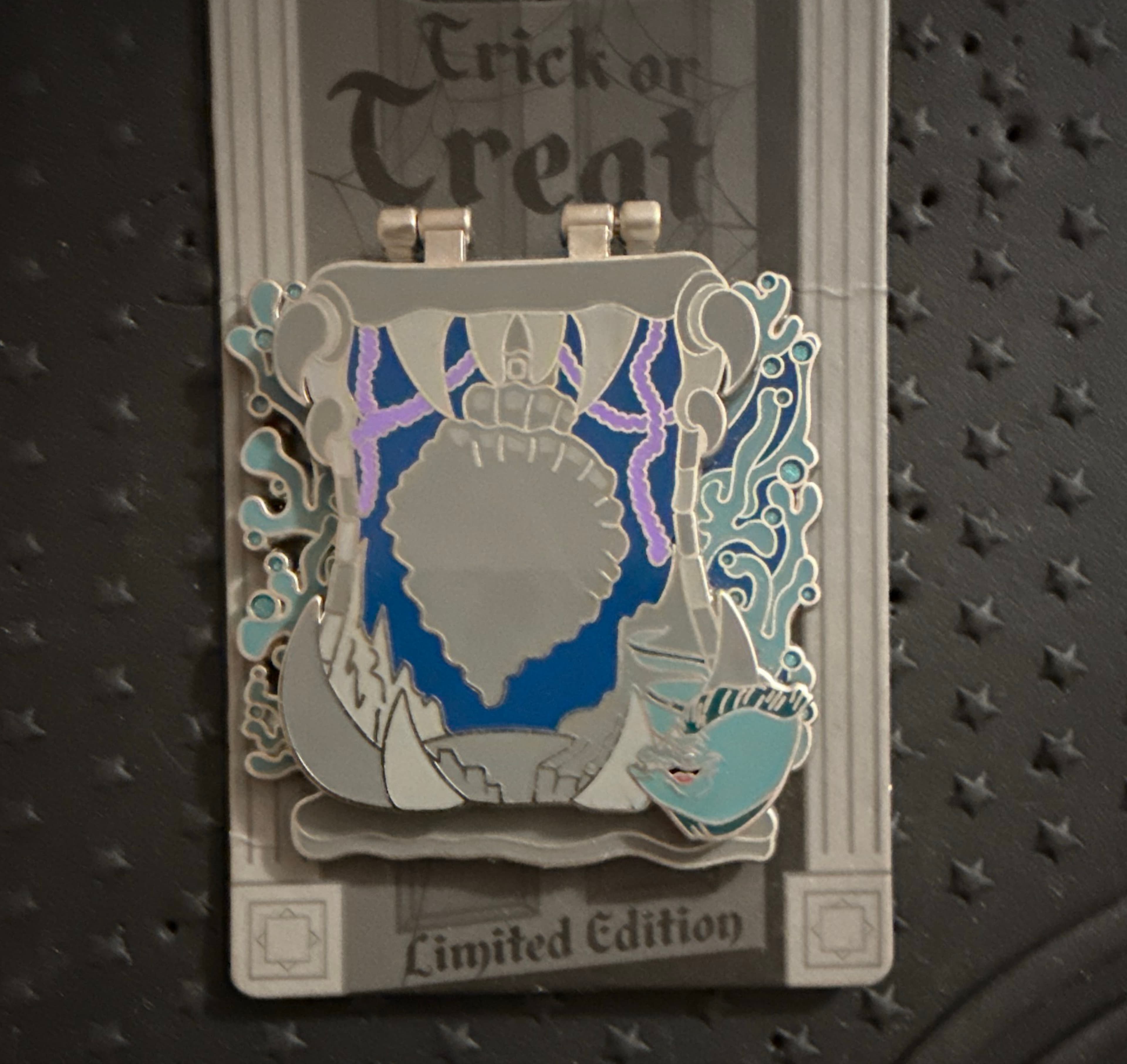 Ursula and Eels Halloween 2018 Trick or Treat Hinged Pin front