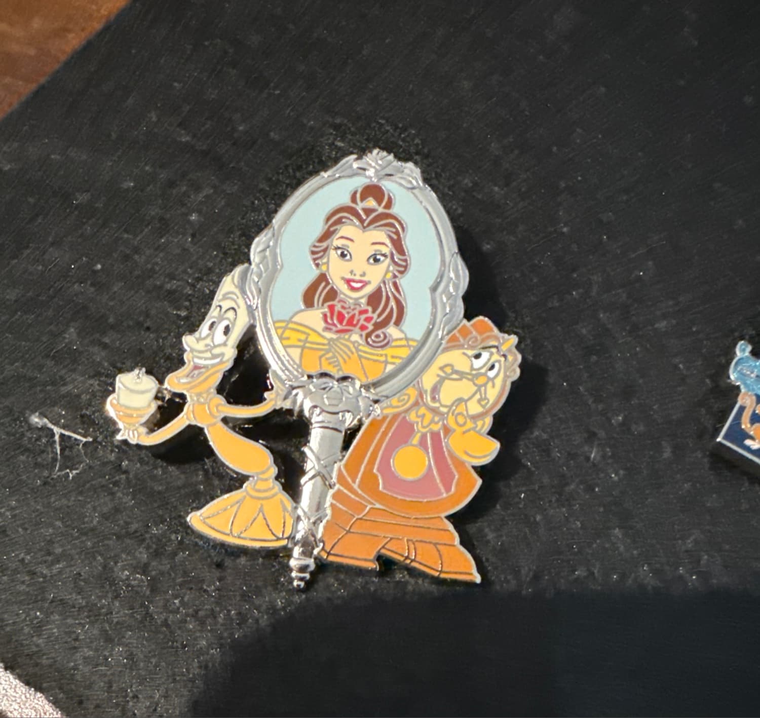 Belle and Friends Magic Mirror Pin front