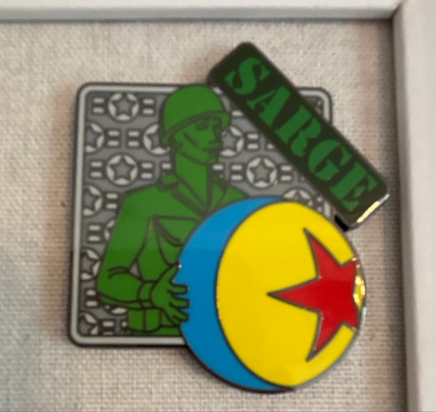 Toy Story Sarge Green Army Man with Pixar Ball Pin front
