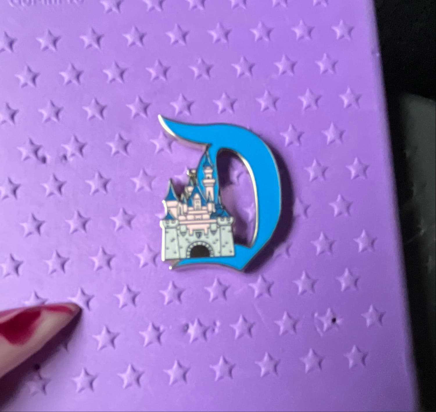 70th Anniversary Disneyland 'D' with Sleeping Beauty Castle front