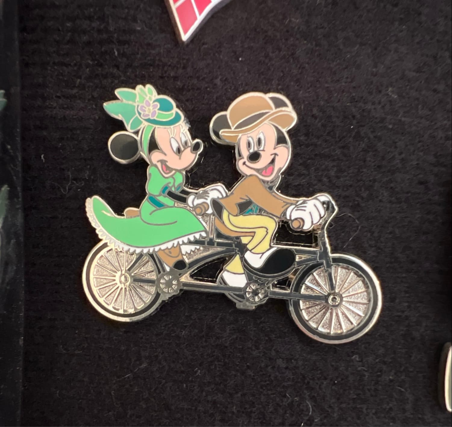 Mickey and Minnie Tandem Bicycle built for 2 front