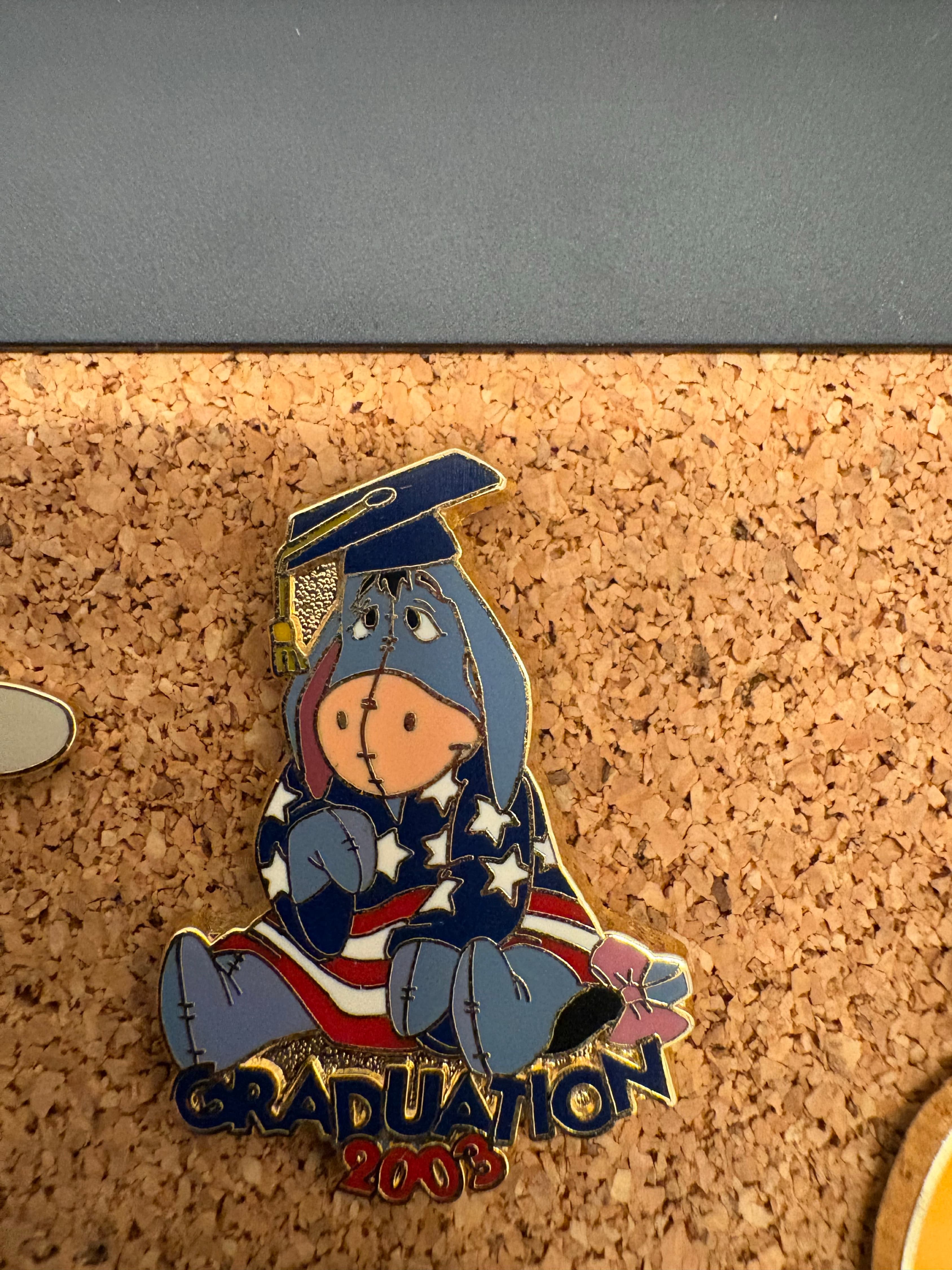 Disney Store Patriotic Eeyore Graduation 2003 Pin front