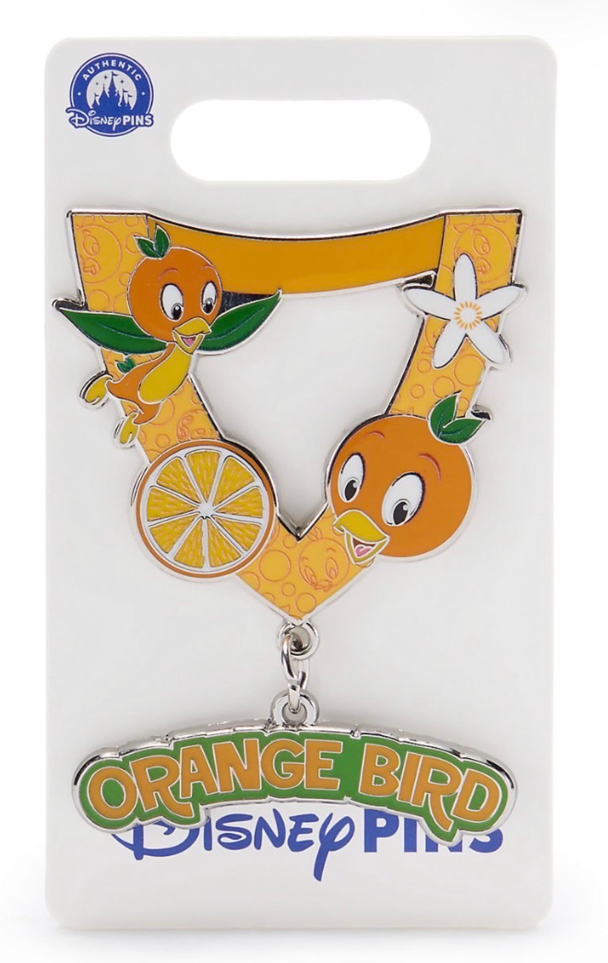 Orange Bird Disney Pin Trading Dangle Pin front