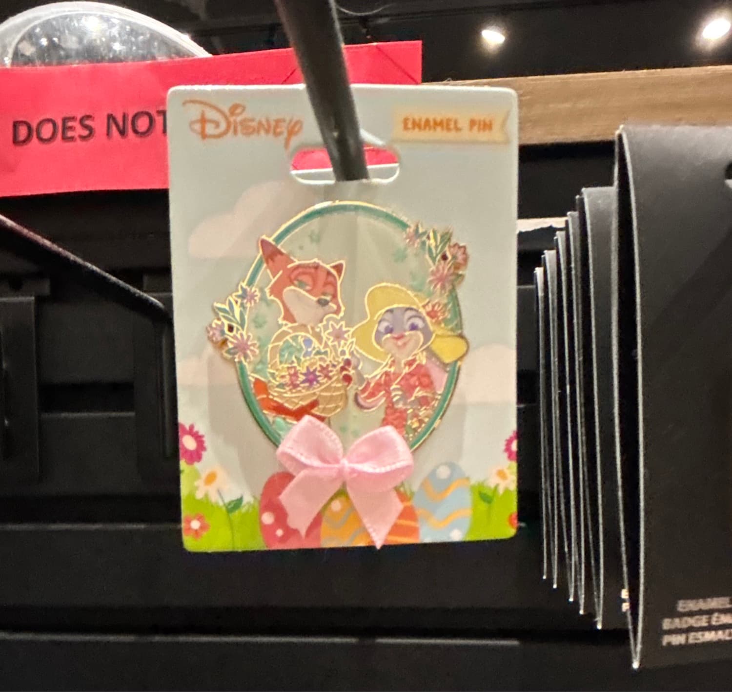 Disney Zootopia Judy & Nick Flower Bow Enamel Pin front