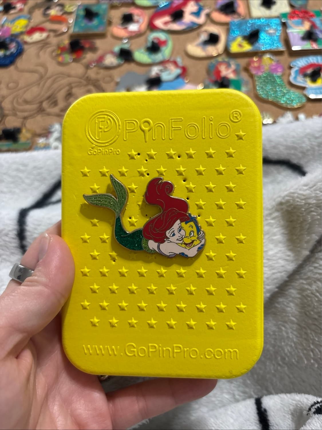 Princess Ariel & Flounder - The Little Mermaid Pin front