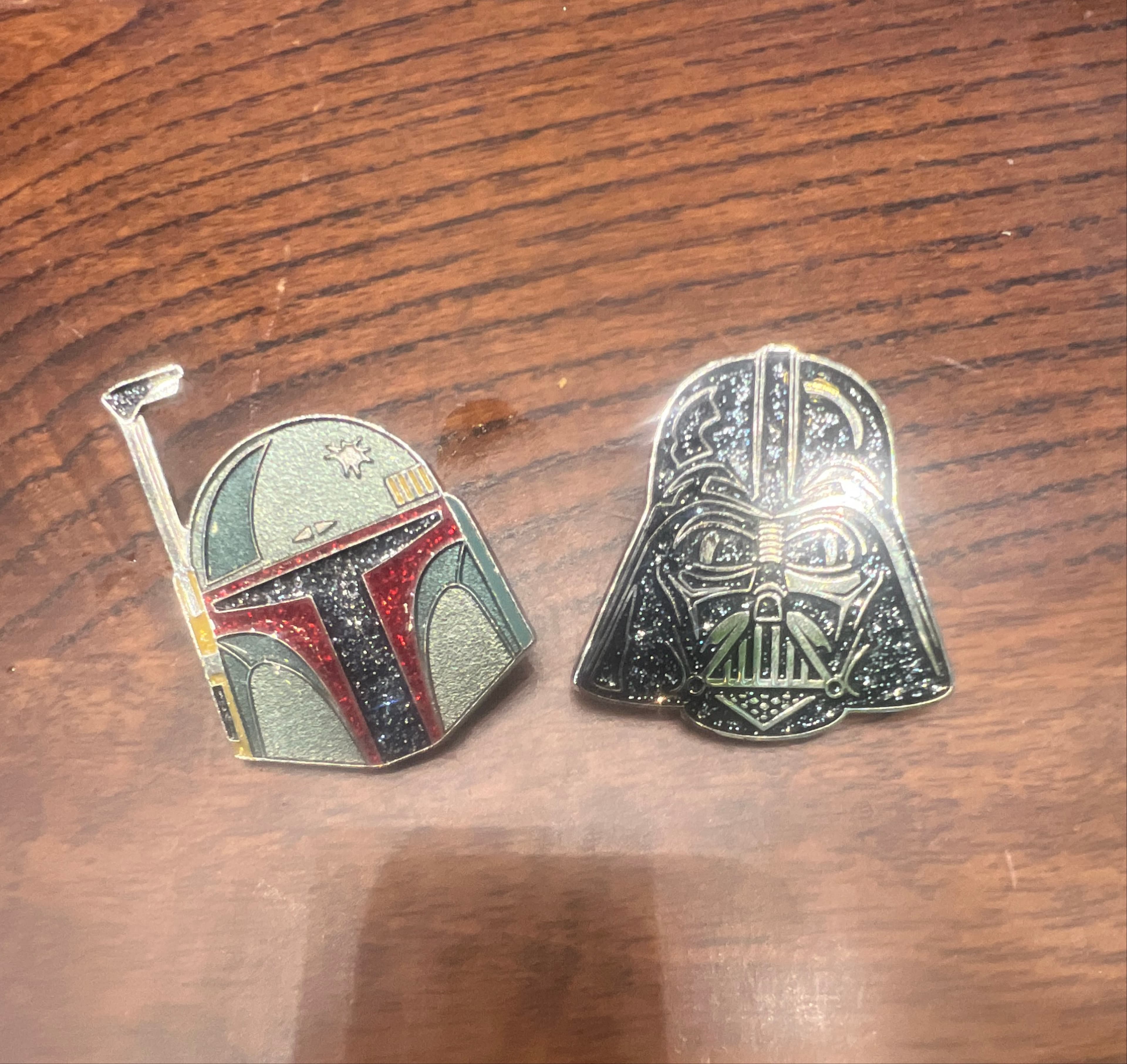 Boba Fett Glitter Helmet - Star Wars Pin Set front