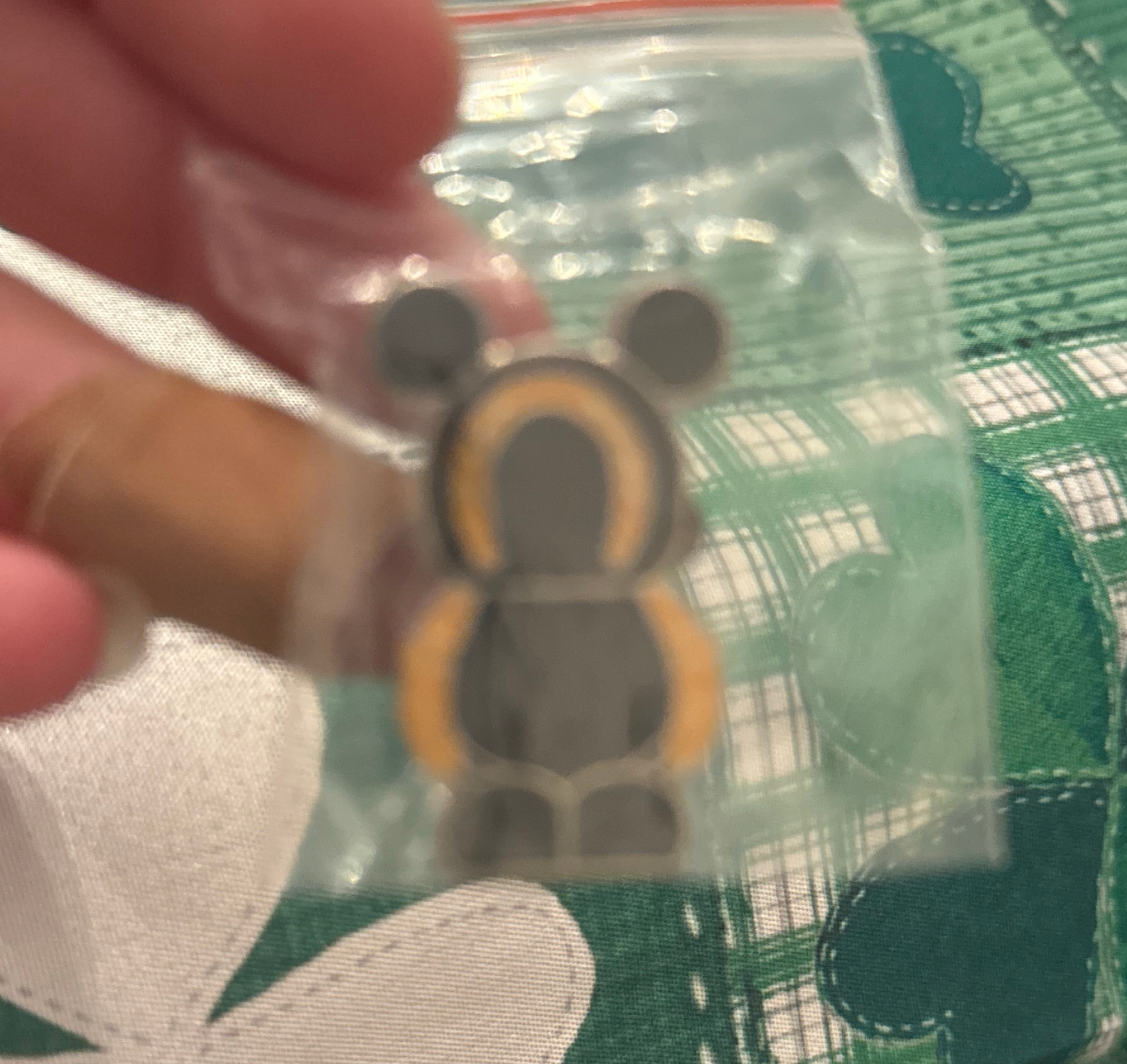 Mickey Mouse Hooded Bearbrick Style Pin front
