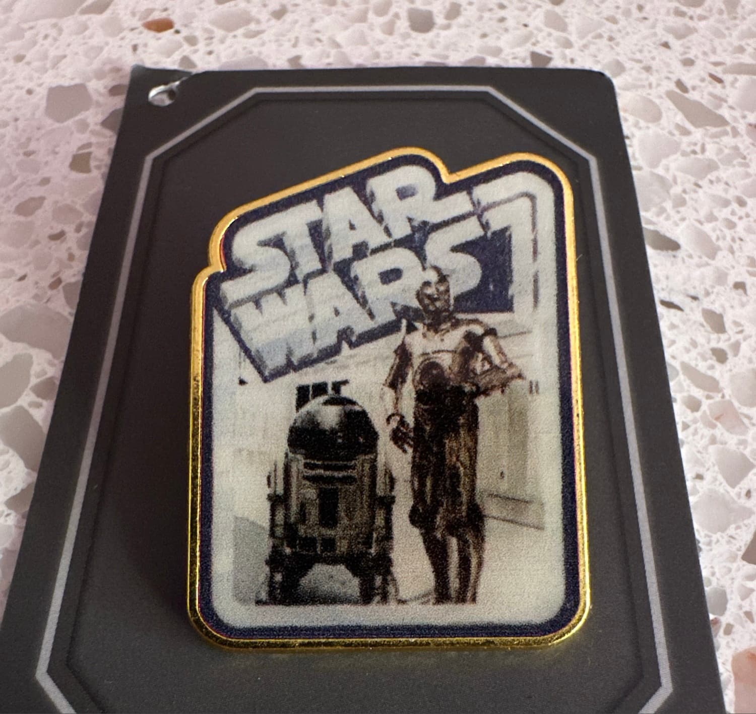 Star Wars R2-D2 and C-3PO Gold Frame Pin front