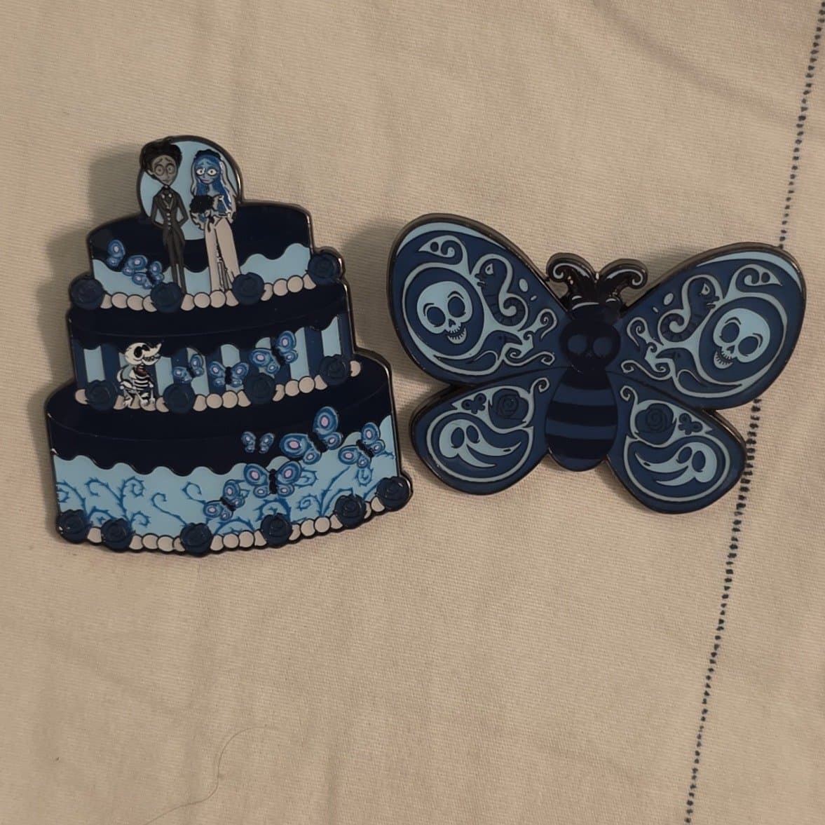 Corpse Bride Wedding Cake Enamel Pin front