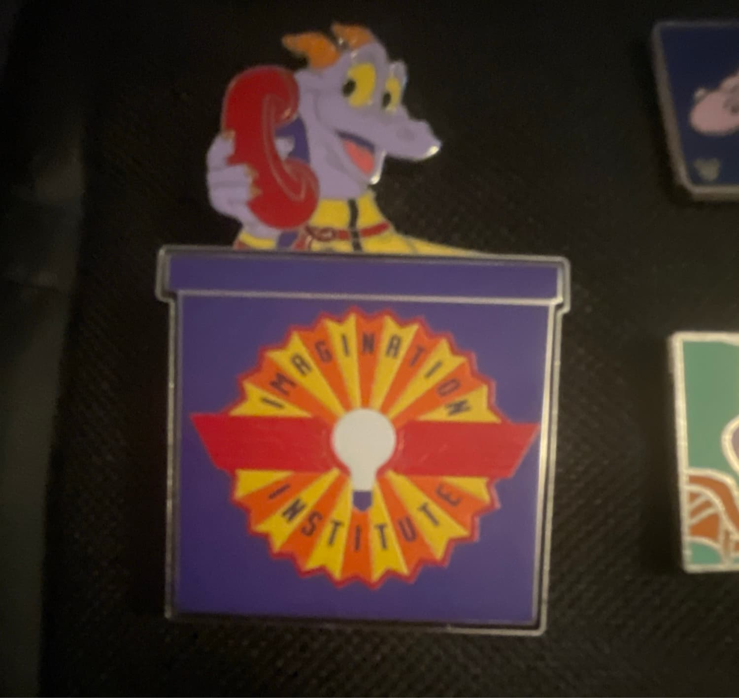 EPCOT Center Figment Telephone Slider Pin front