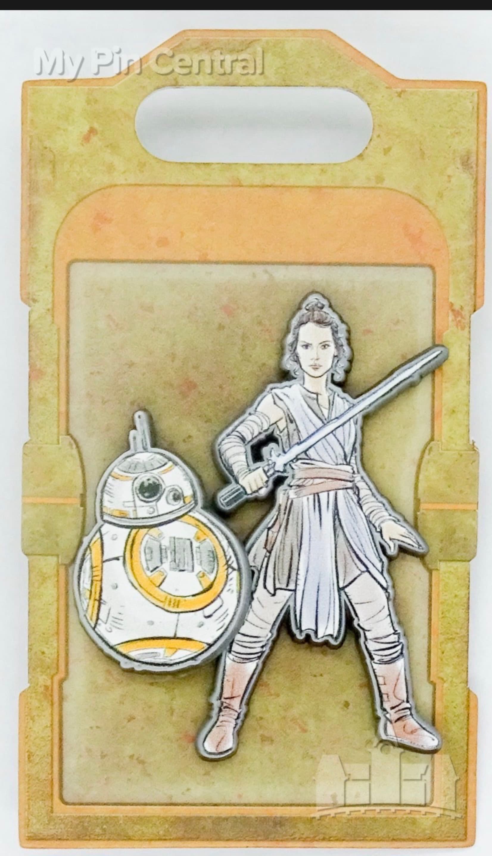 Rey & BB-8 Two Pin Set front
