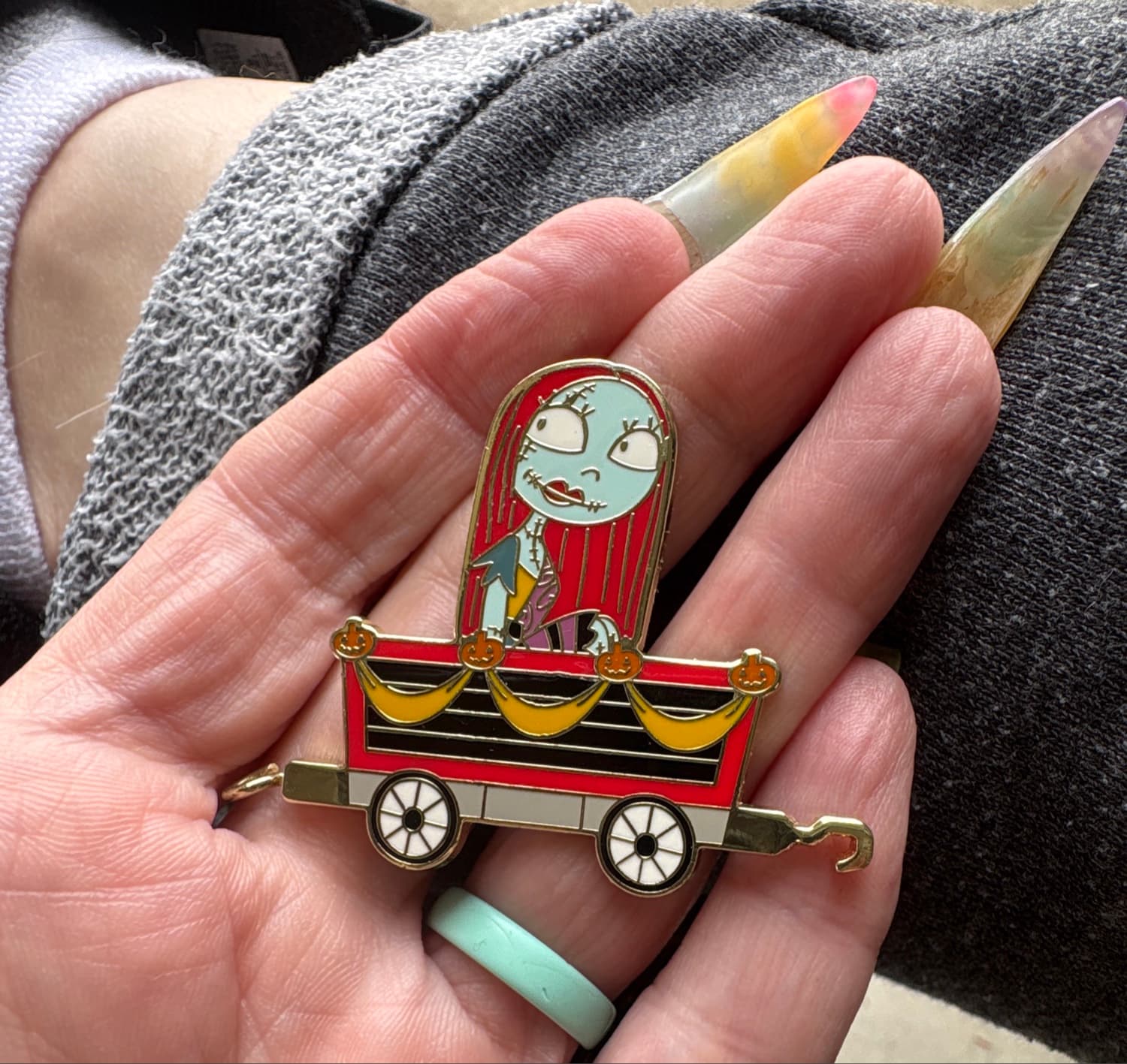 Sally The Nightmare Before Christmas Mystery Train Pin front