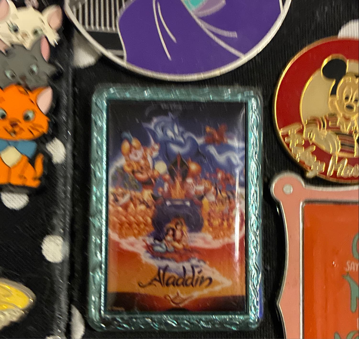Disney Cute Movie Poster Series Aladdin Pin front