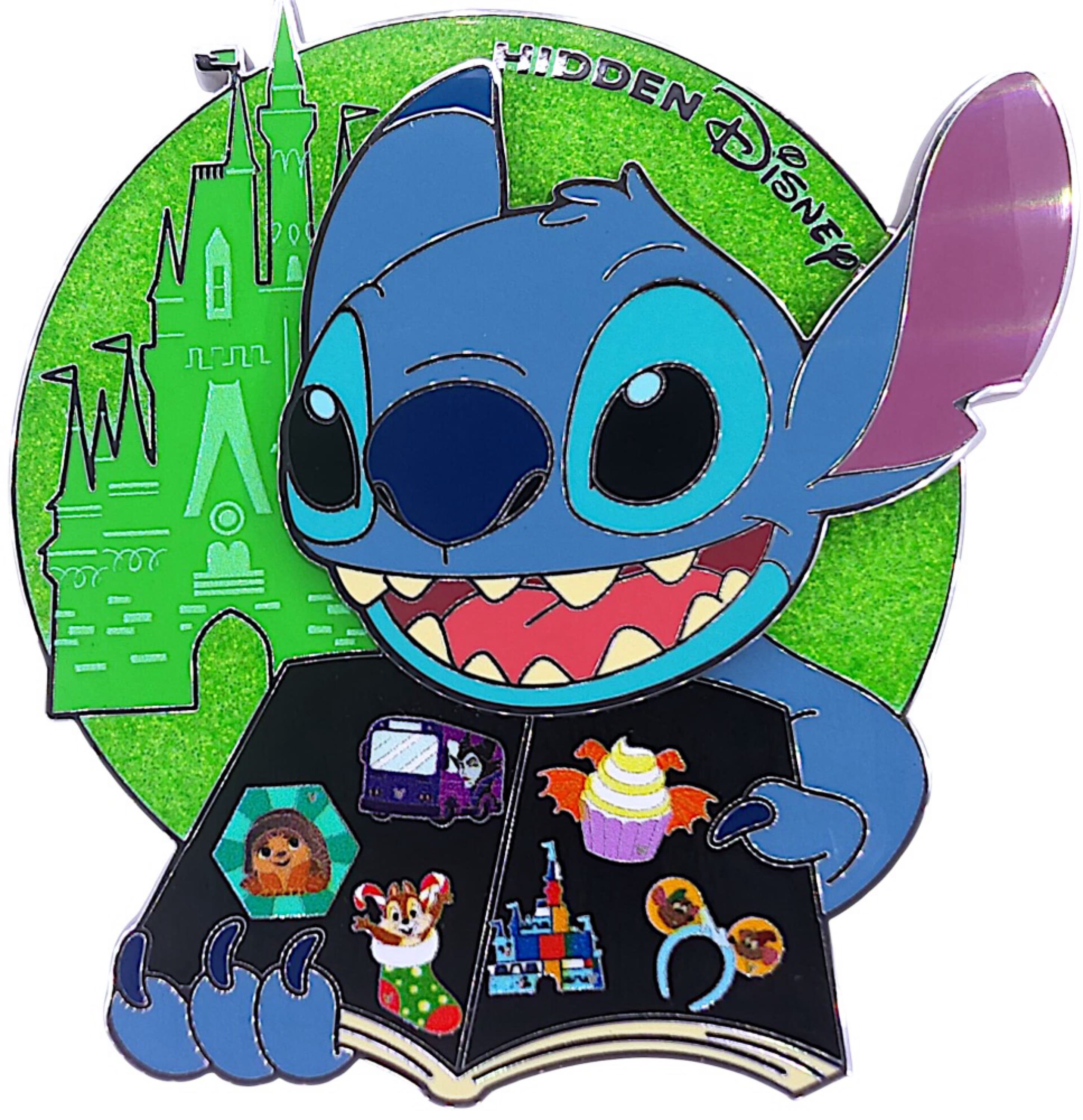 2026 WDW Pin Trading Stitch Hidden Disney Mini Jumbo front