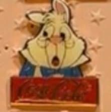 White Rabbit Alice in Wonderland Coca Cola WDW 15th Anniversary Pin front