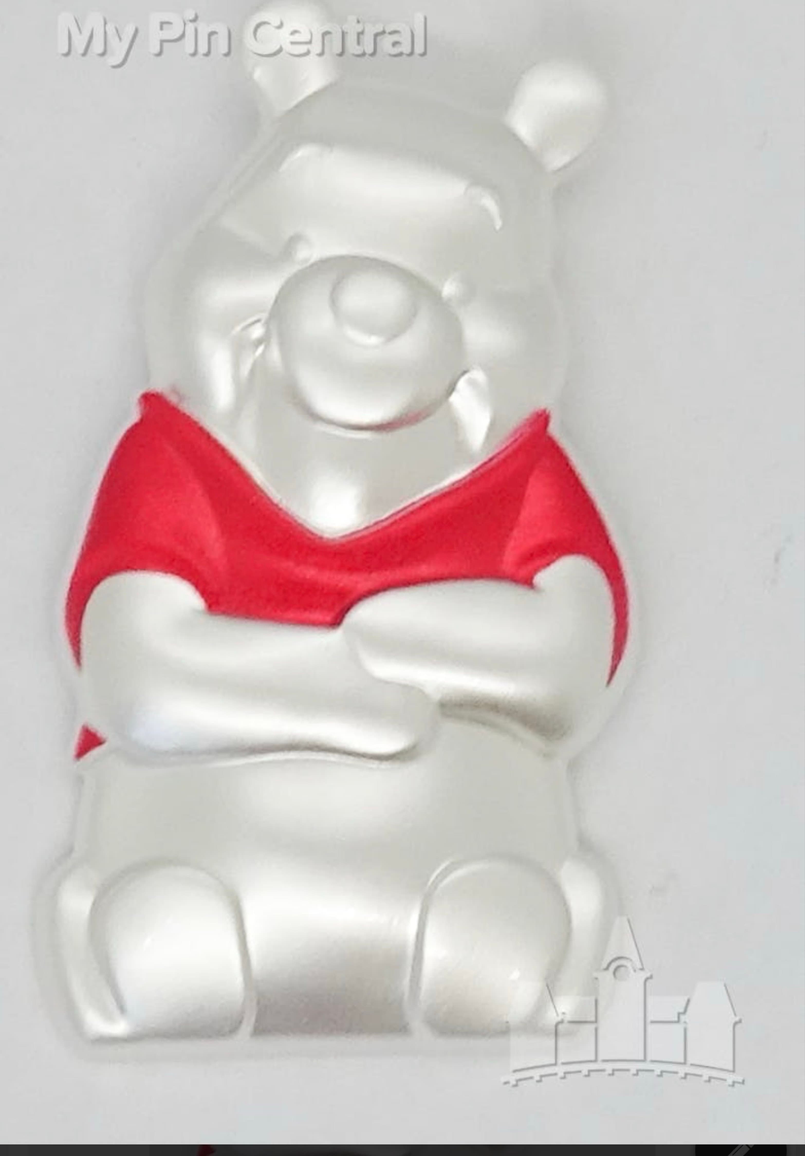 Disney Parks Platinum Collection 100 Years Anniversary Winnie the Pooh Pin front