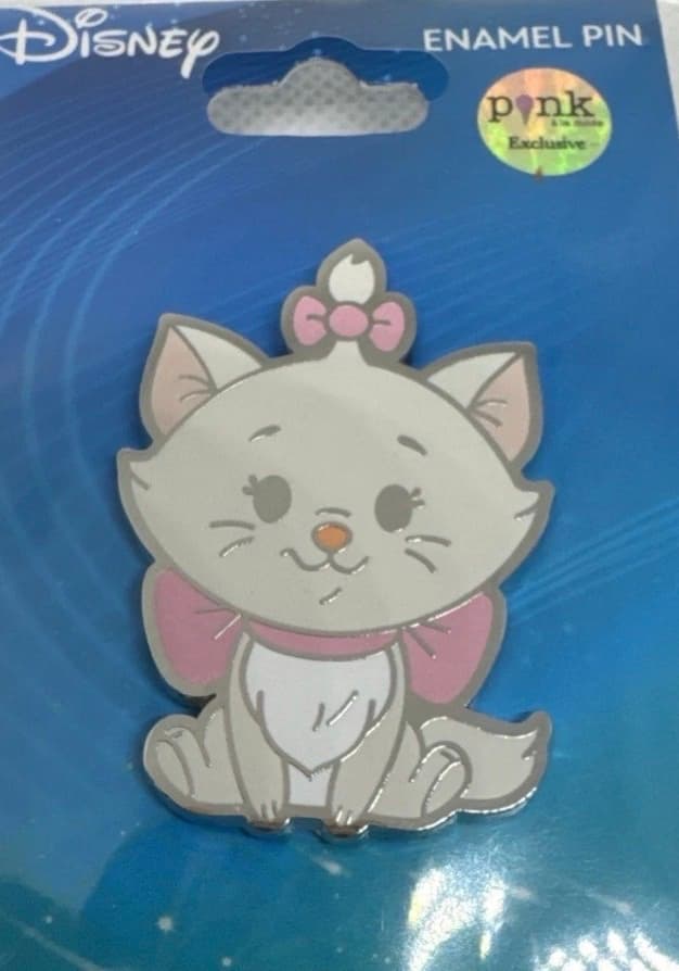 Disney Pink A la Mode Exclusive Aristocats 2024 Marie with Pink Bow pin front