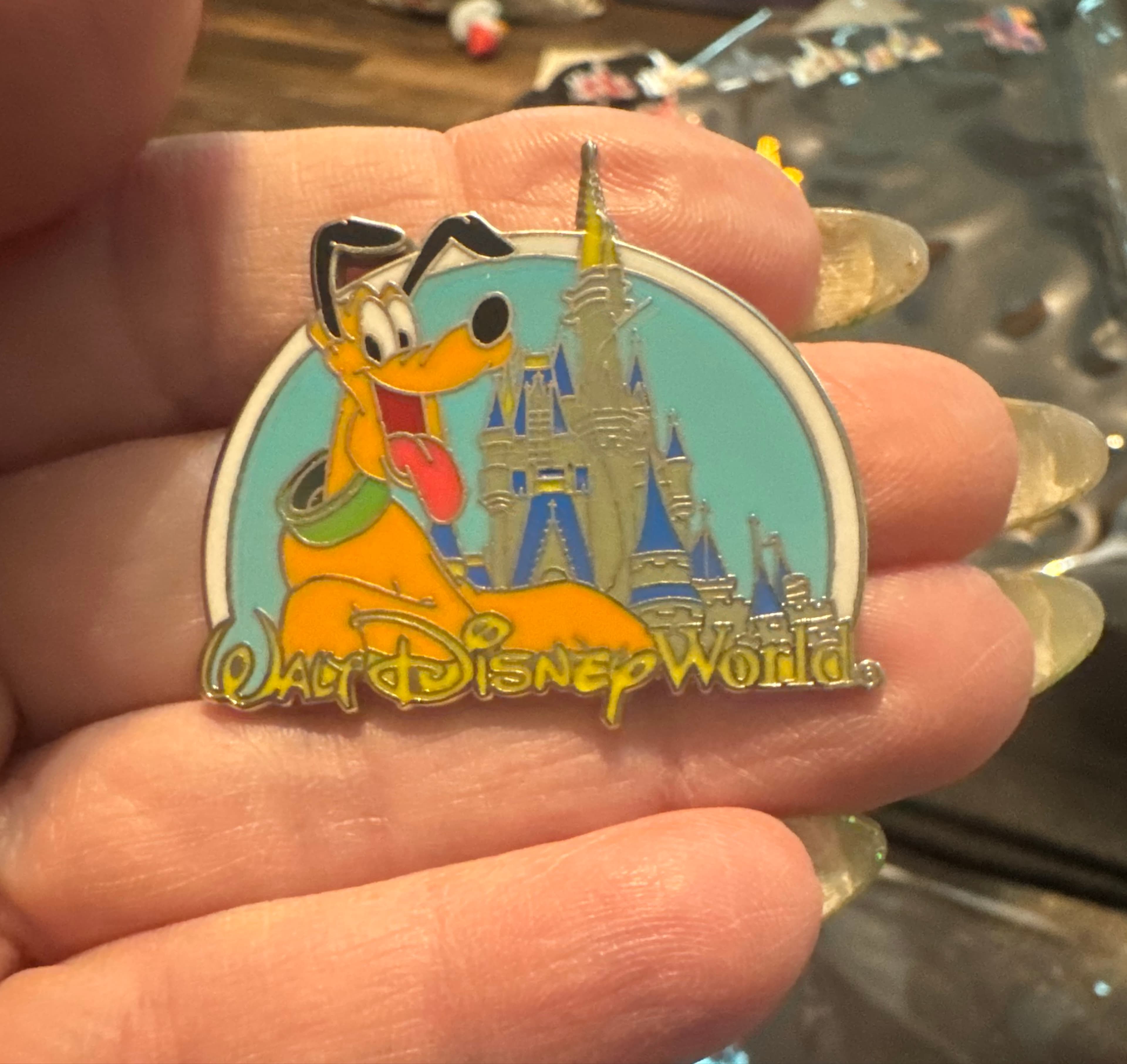 Pluto Cinderella Castle Walt Disney World Pin front