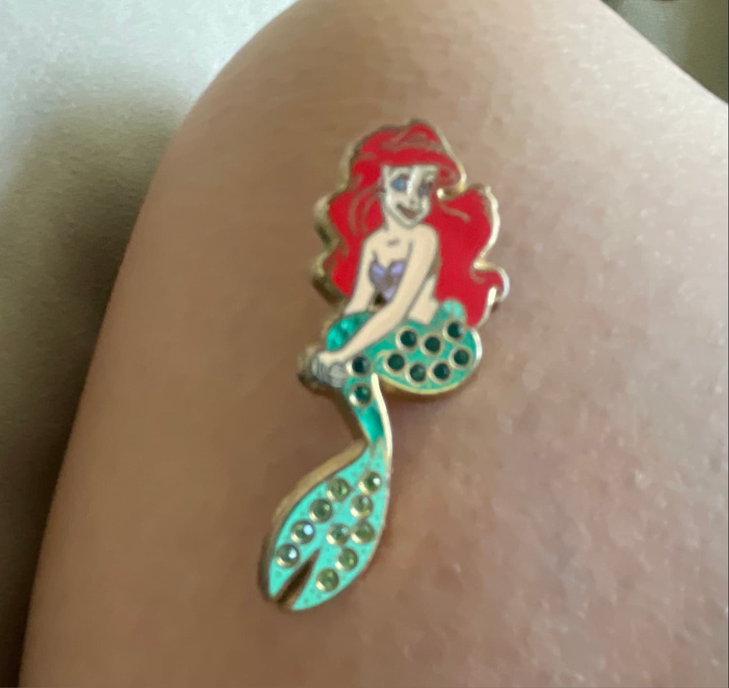 Ariel The Little Mermaid Jeweled Tail Pin front