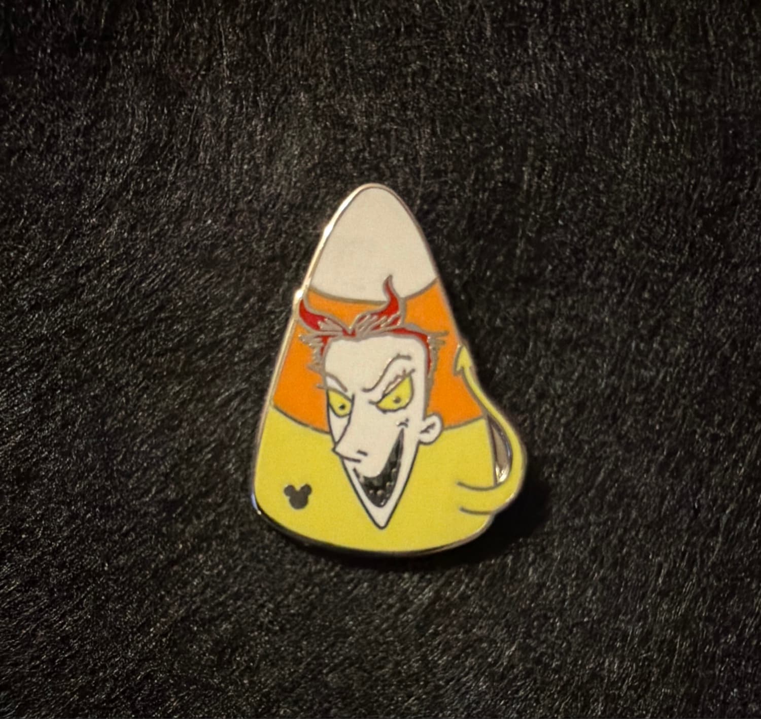 Lock Candy Corn Hidden Mickey Pin front