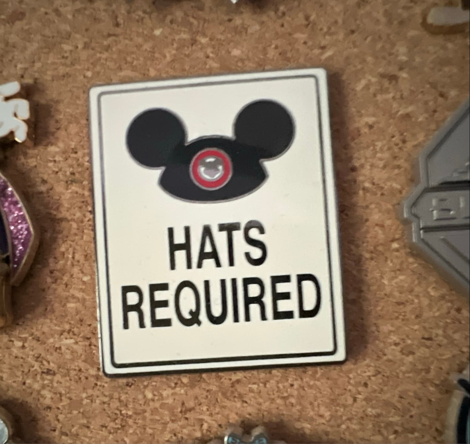 Disney Mickey Mouse Earhat Hats Required Pin front